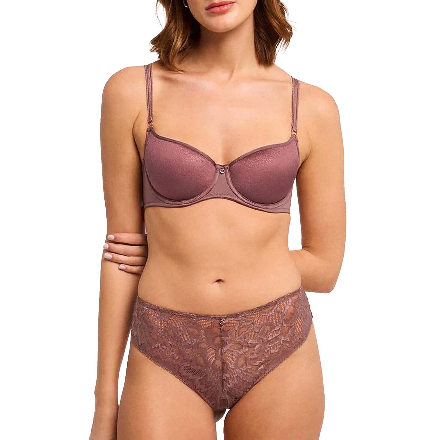 Montelle Spacer Balconette Bra 9702 Woodrose Set