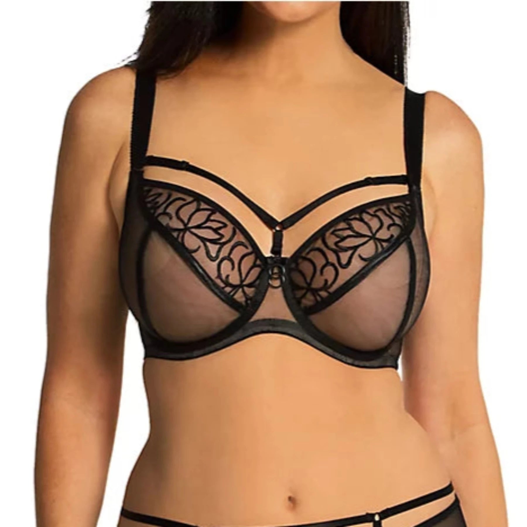 Fit Fully Yours Alexa See-Thru Bra B2151 - Black
