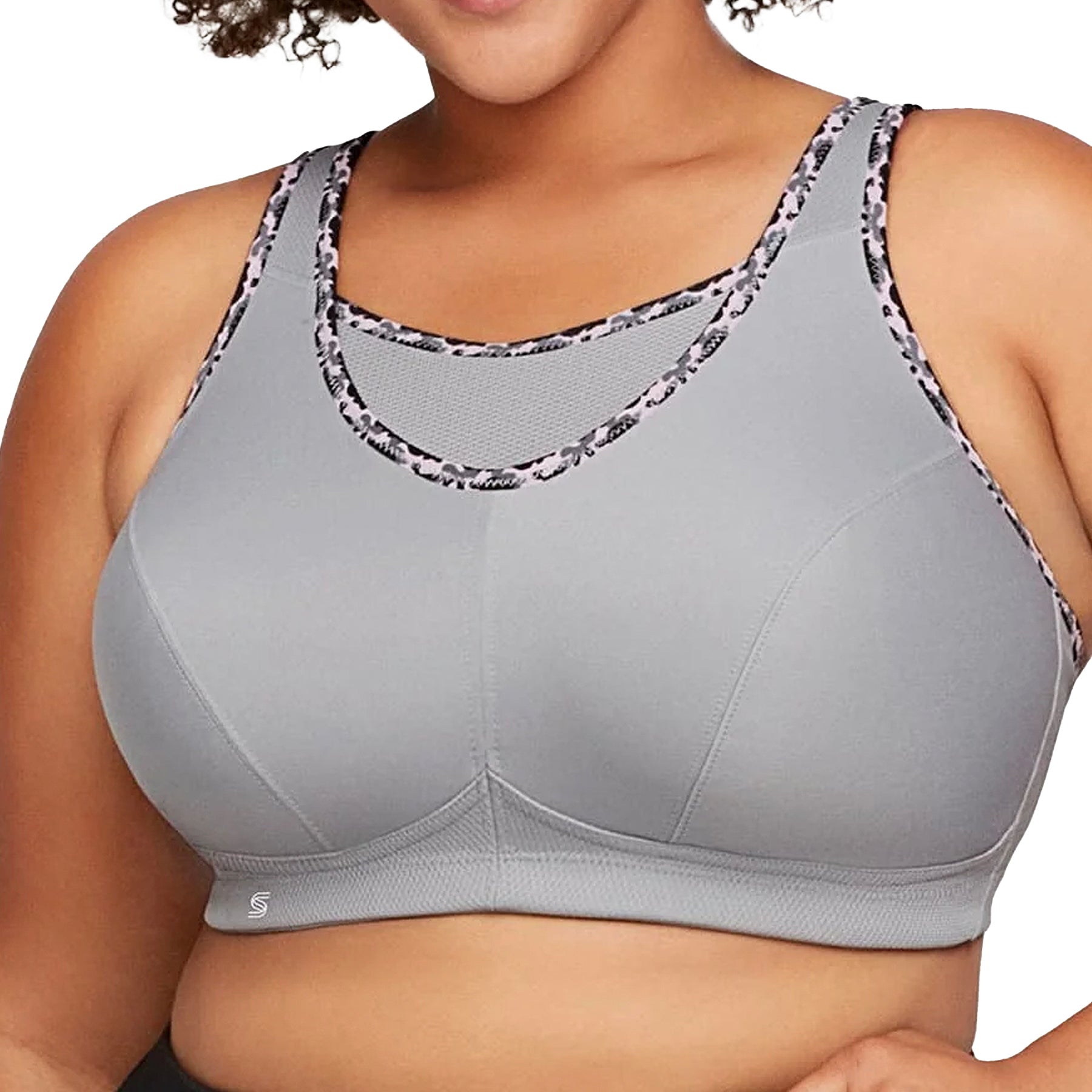 Glamorise No-Bounce Cami Sports Bra 1066 Silver Front