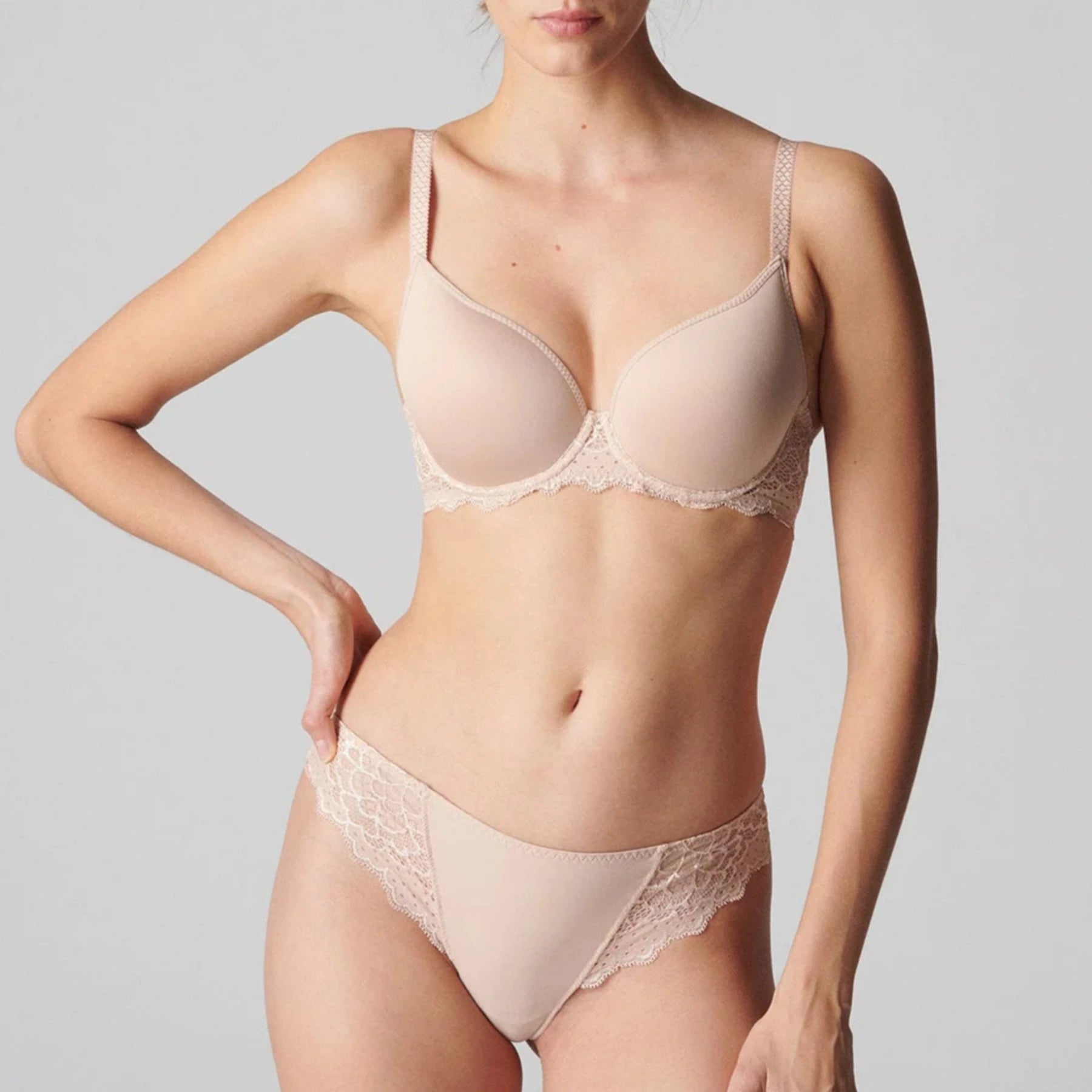 Caresse 3D Plunge Bra 12A316 - Peau Rose