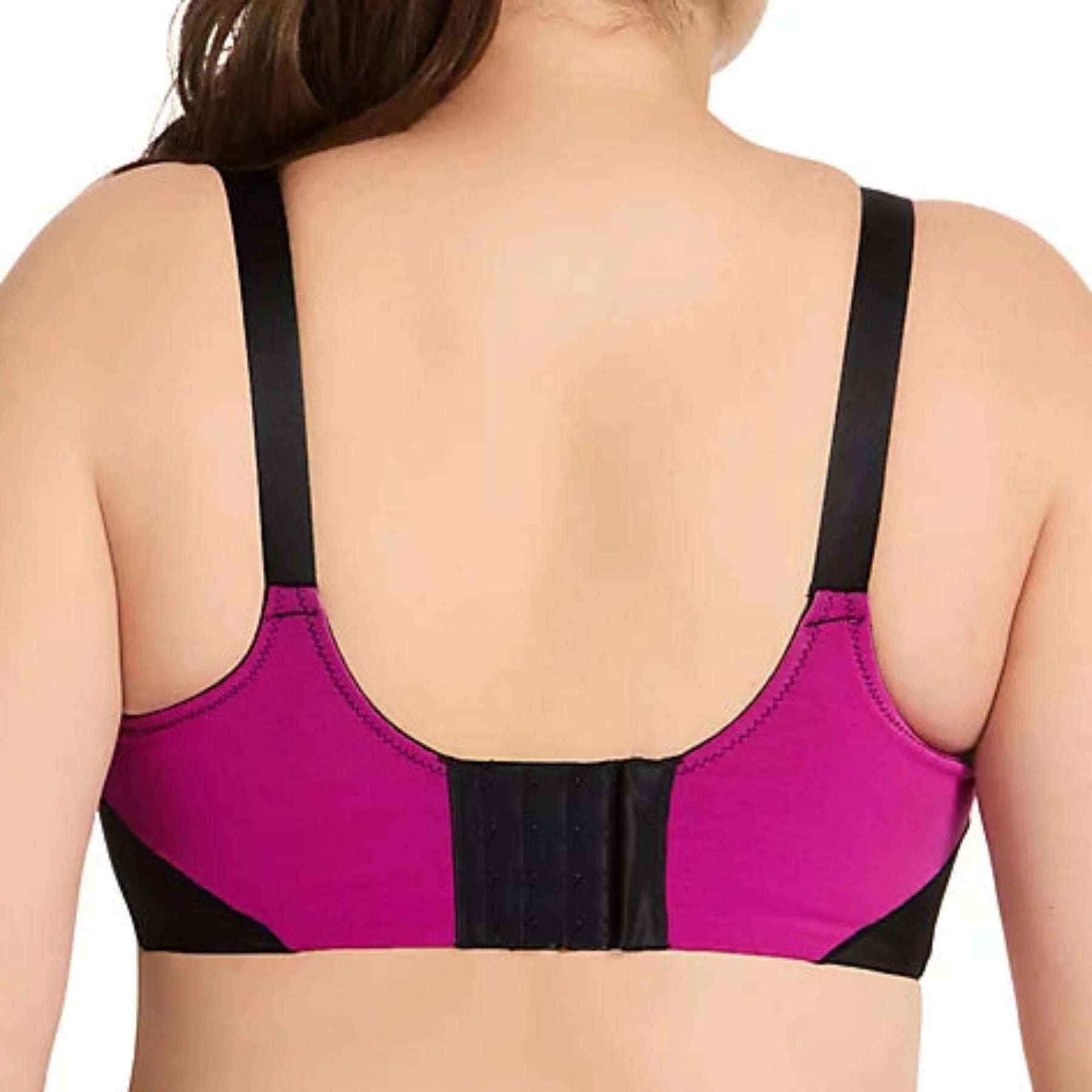 Microfiber Underwire Sports Bra 2511 - Black/Fuchsia