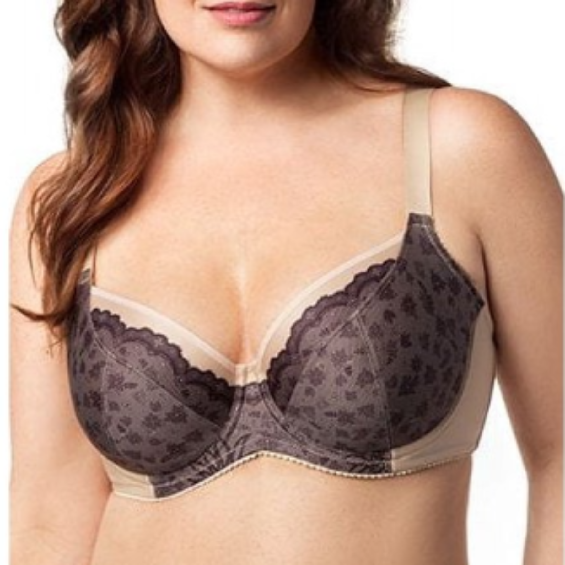 Balcony Underwire Bra 2517 - Black Lace/ Nude