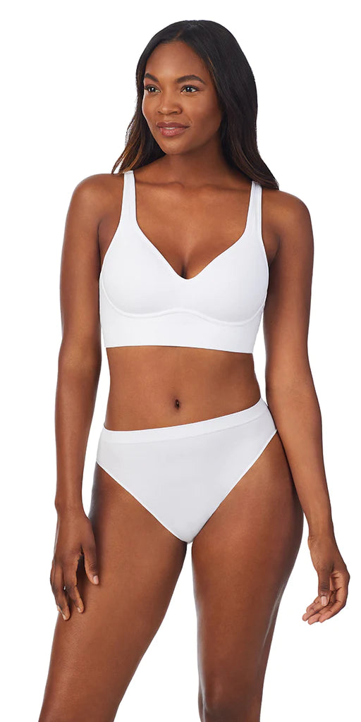 OnGossamer G3320 Cabana Cotton Seamless Built Up Wirefree Bra - White