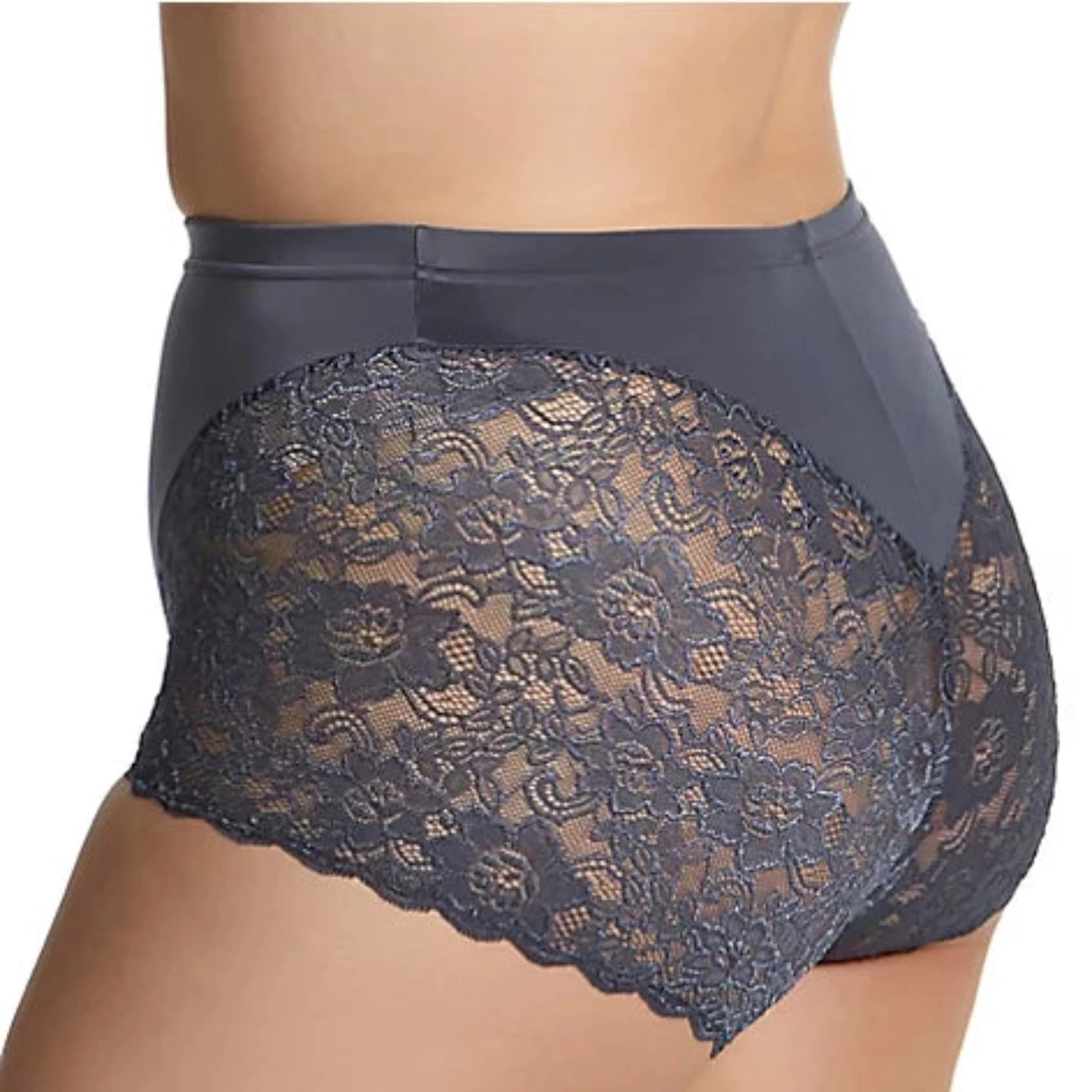 Cheeky Stretch Lace Panty 3311 - Steel Grey