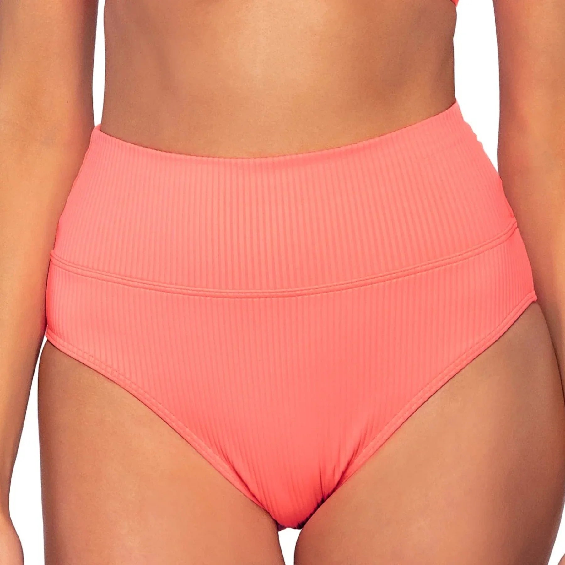 Hannah High Waist 33B - Neon Coral