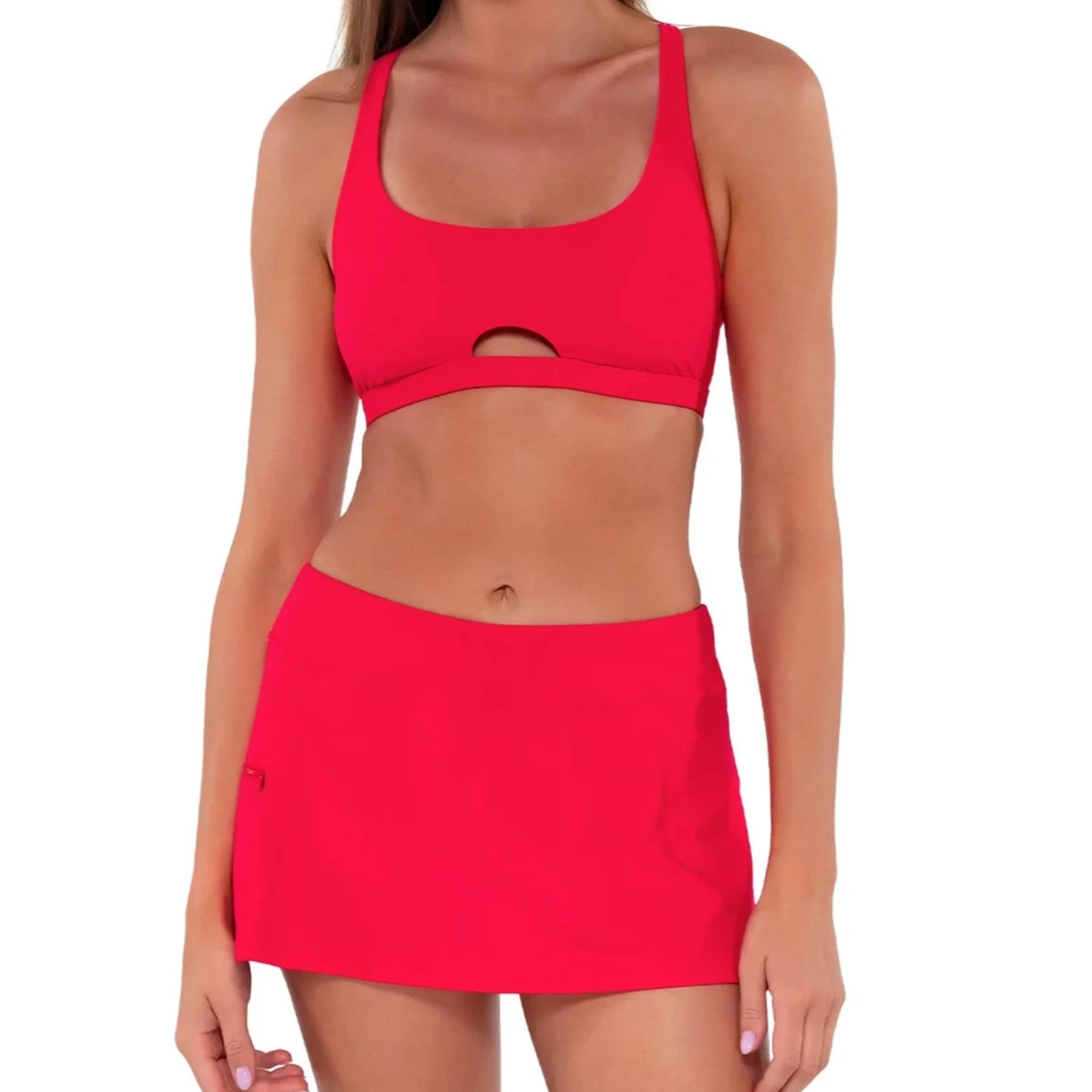 Sporty Swim Skirt 40B - Geranium