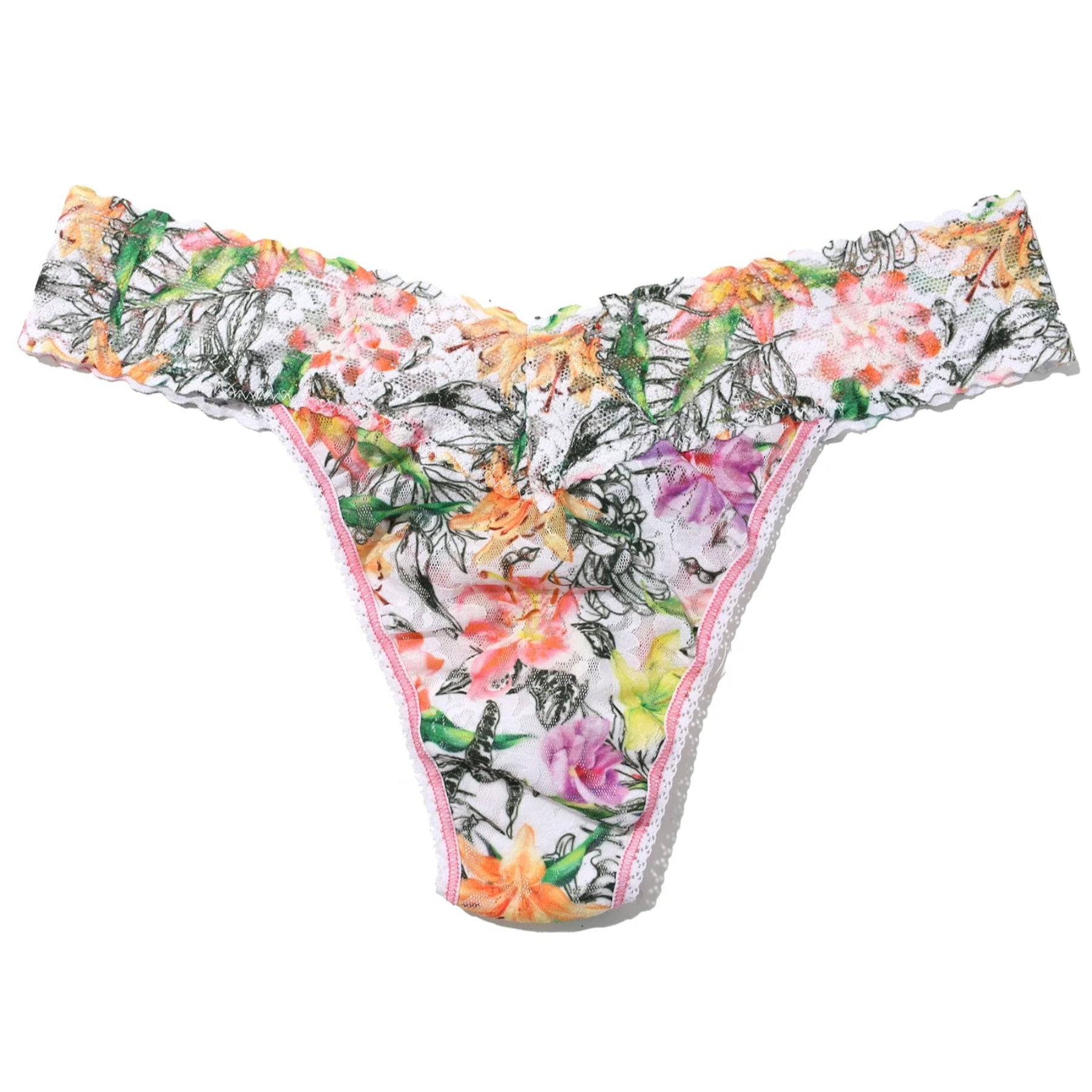 Hanky Panky Printed Signature Lace Original Rise Thong PR4811 - Botany (BOTW)