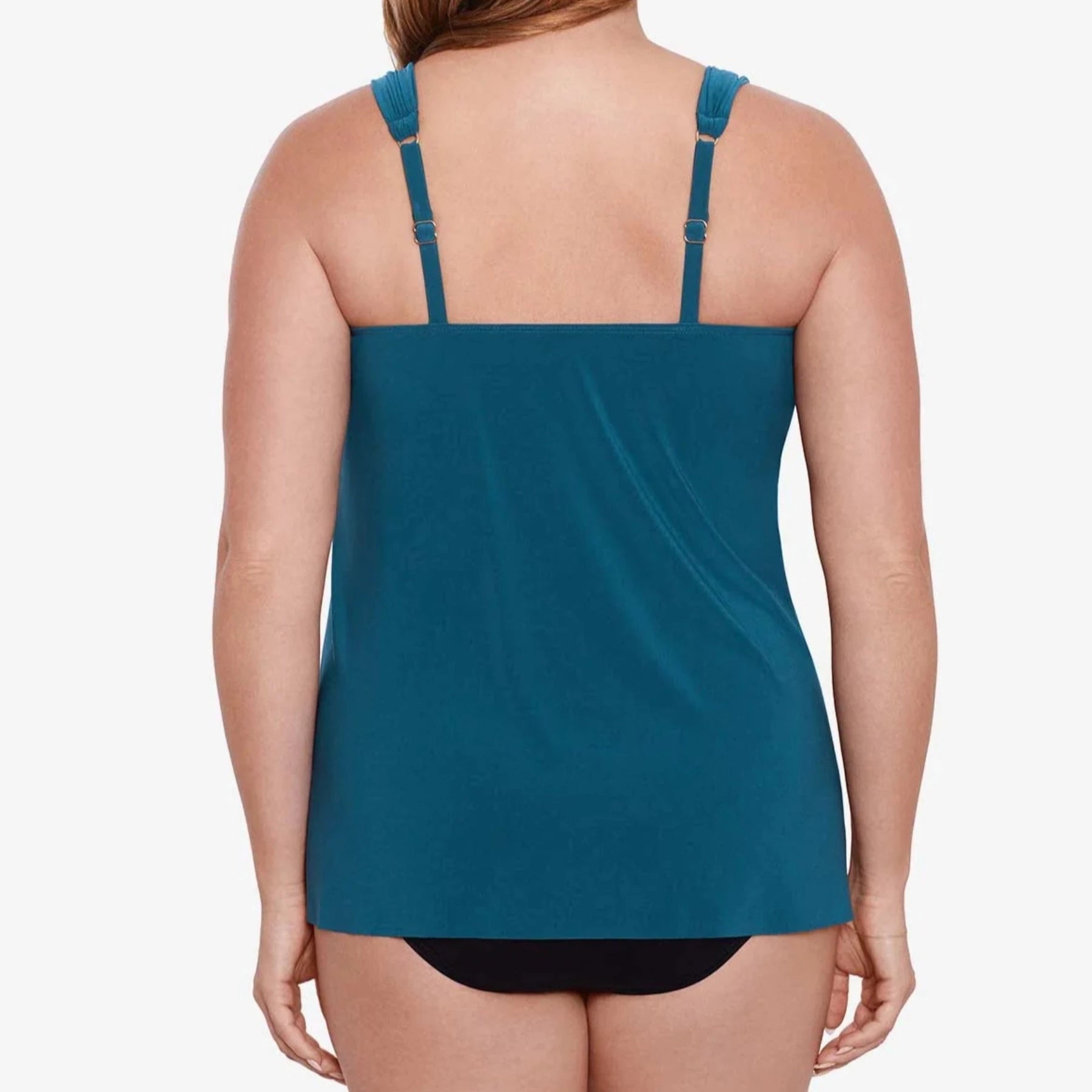 Plus Size Razzle Dazzle Underwire Tankini Top 6518826W - Nova Green