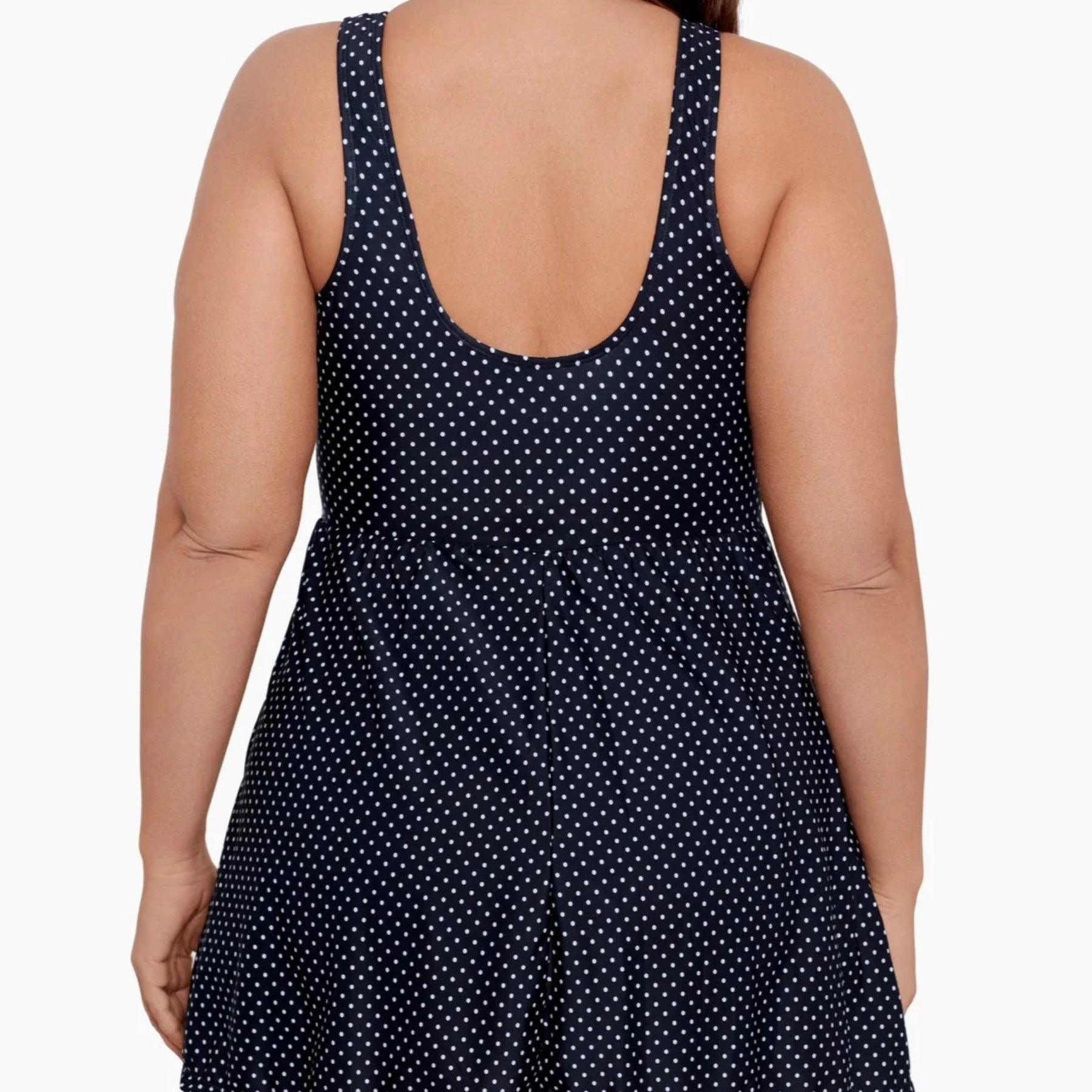 Plus Size Pin Point Marais One Piece Swim Dress 6518835W - Black/White