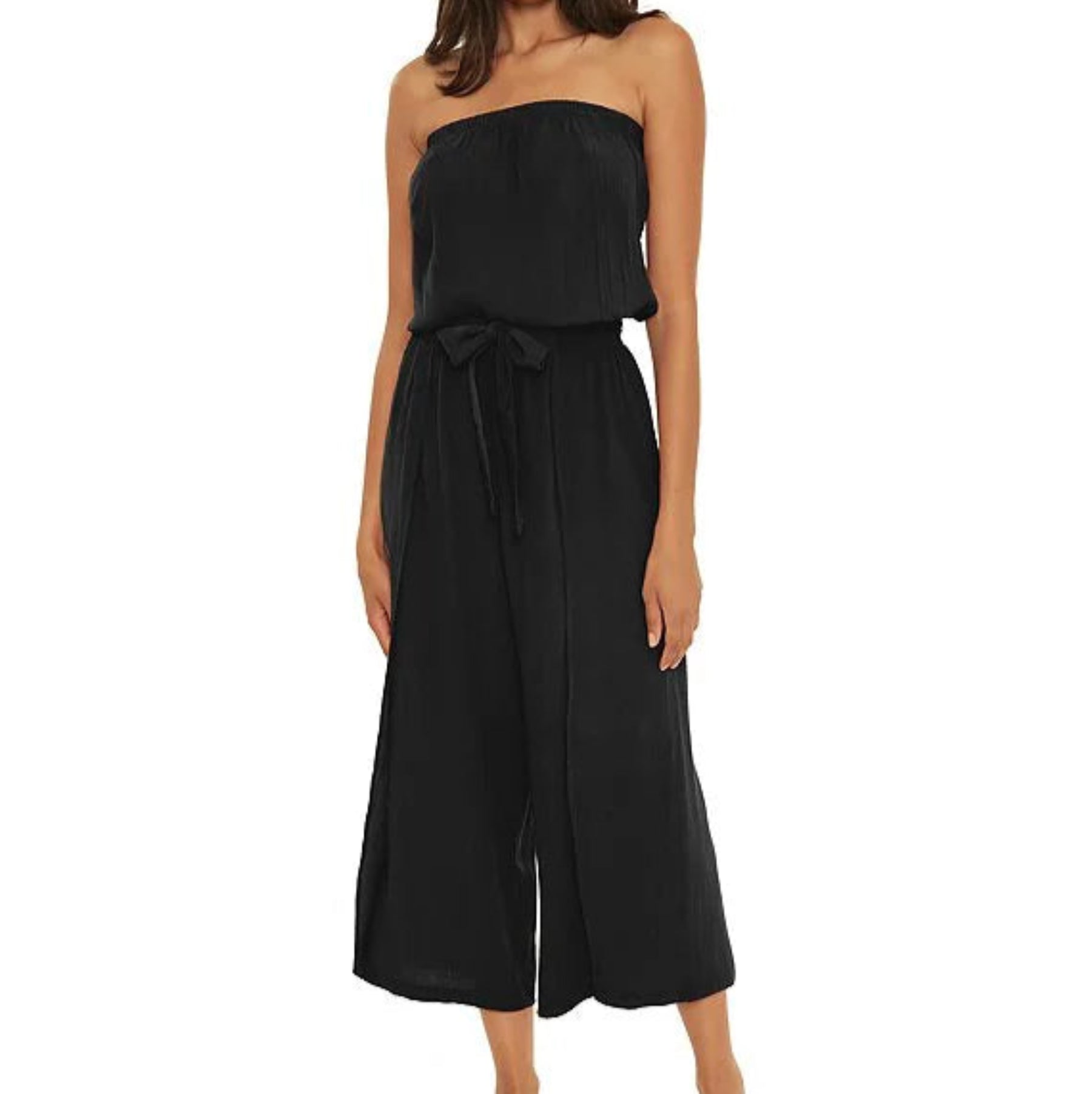 Ponza Crinkle Rayon Jumpsuit 3052571 - Black