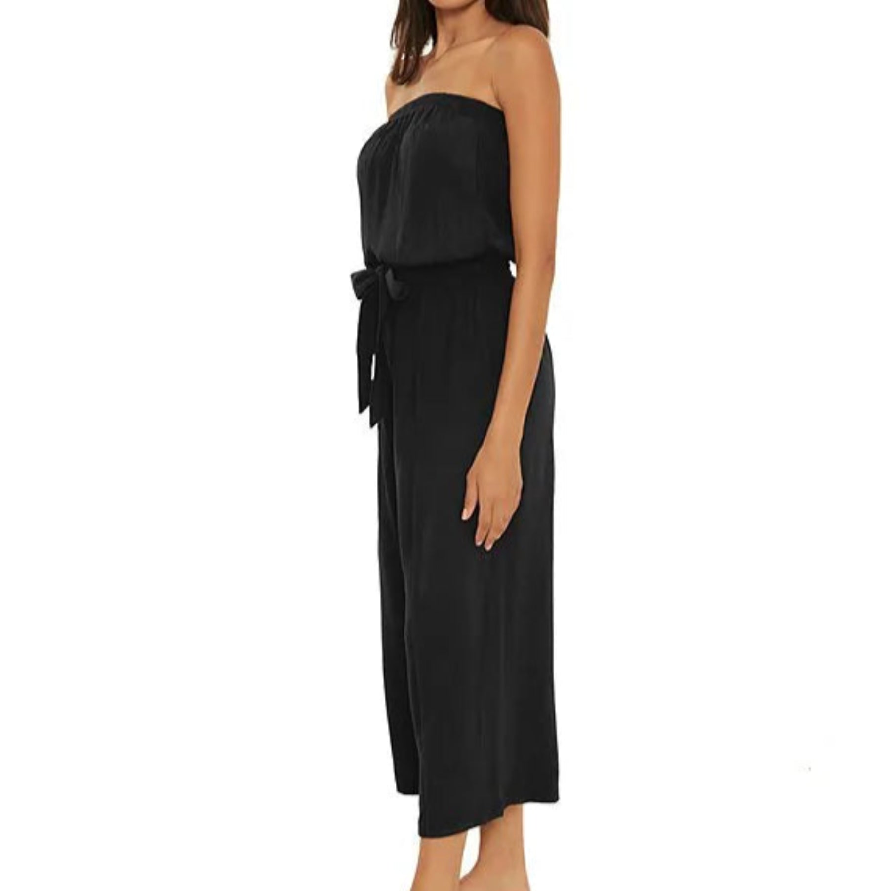 Ponza Crinkle Rayon Jumpsuit 3052571 - Black