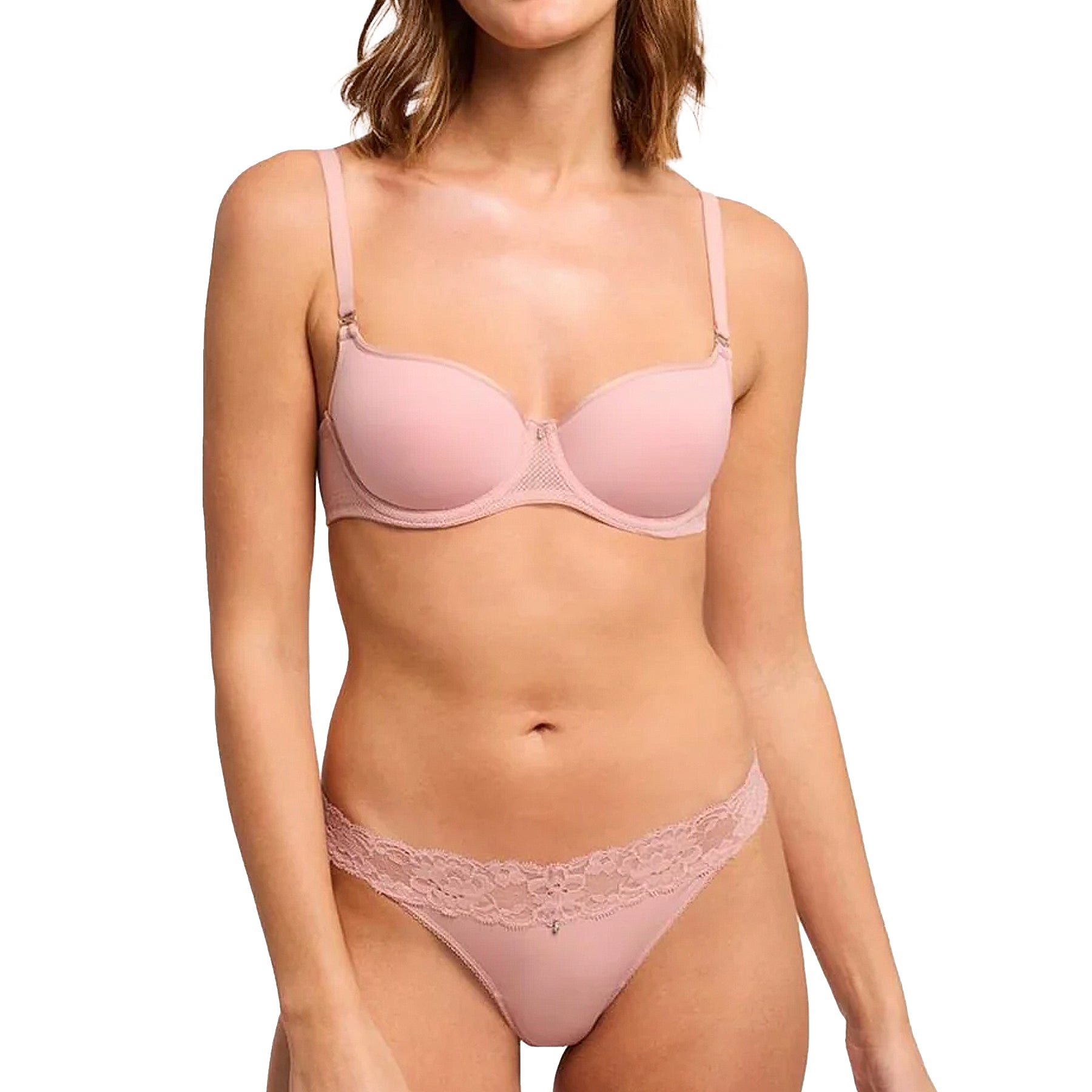 Montelle Spacer Balconette Bra 9360 Ballet Pink Set