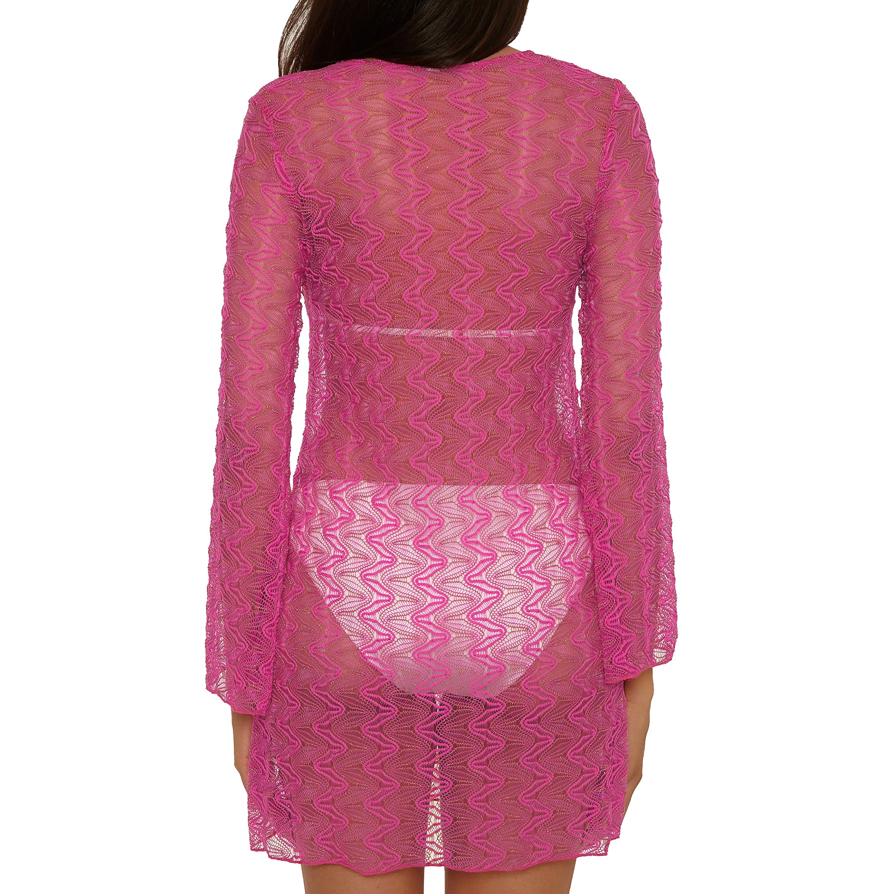 Becca Golden Riviera Long Sleeve Tunic Cover Up 5760671 Roseberry Back