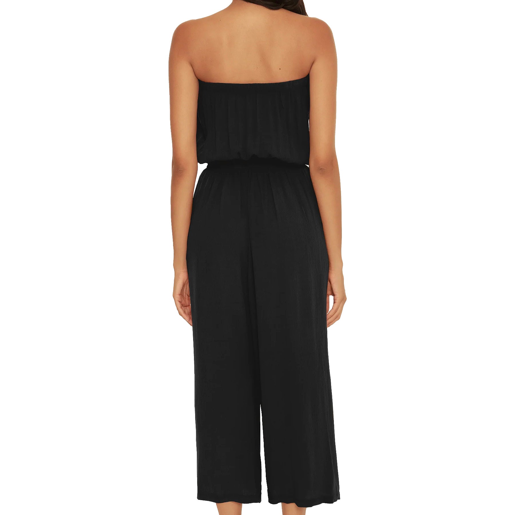 Becca Ponza Crinkle Rayon Jumpsuit 3052571 Black Back