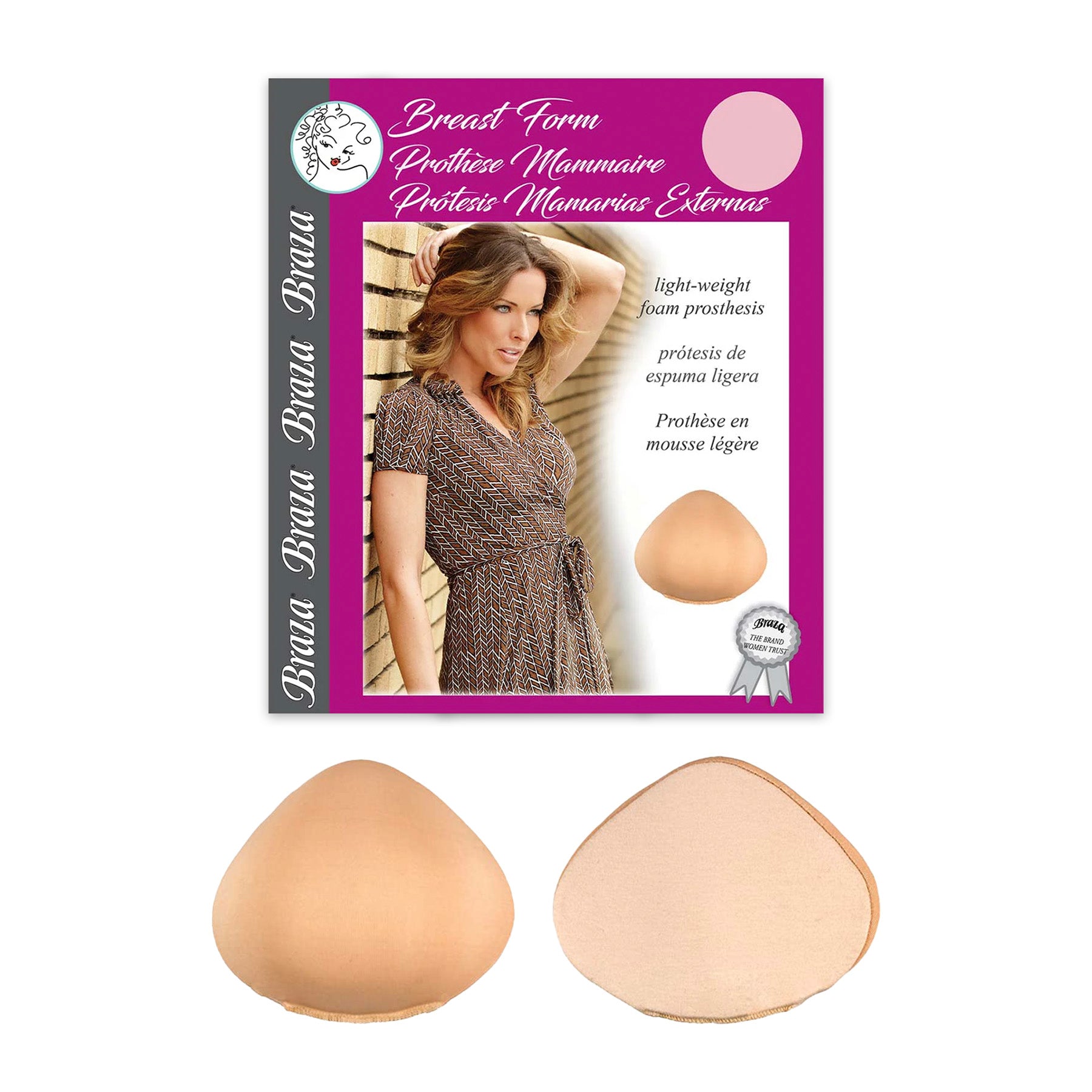 Braza Foam Breast Form Beige Front
