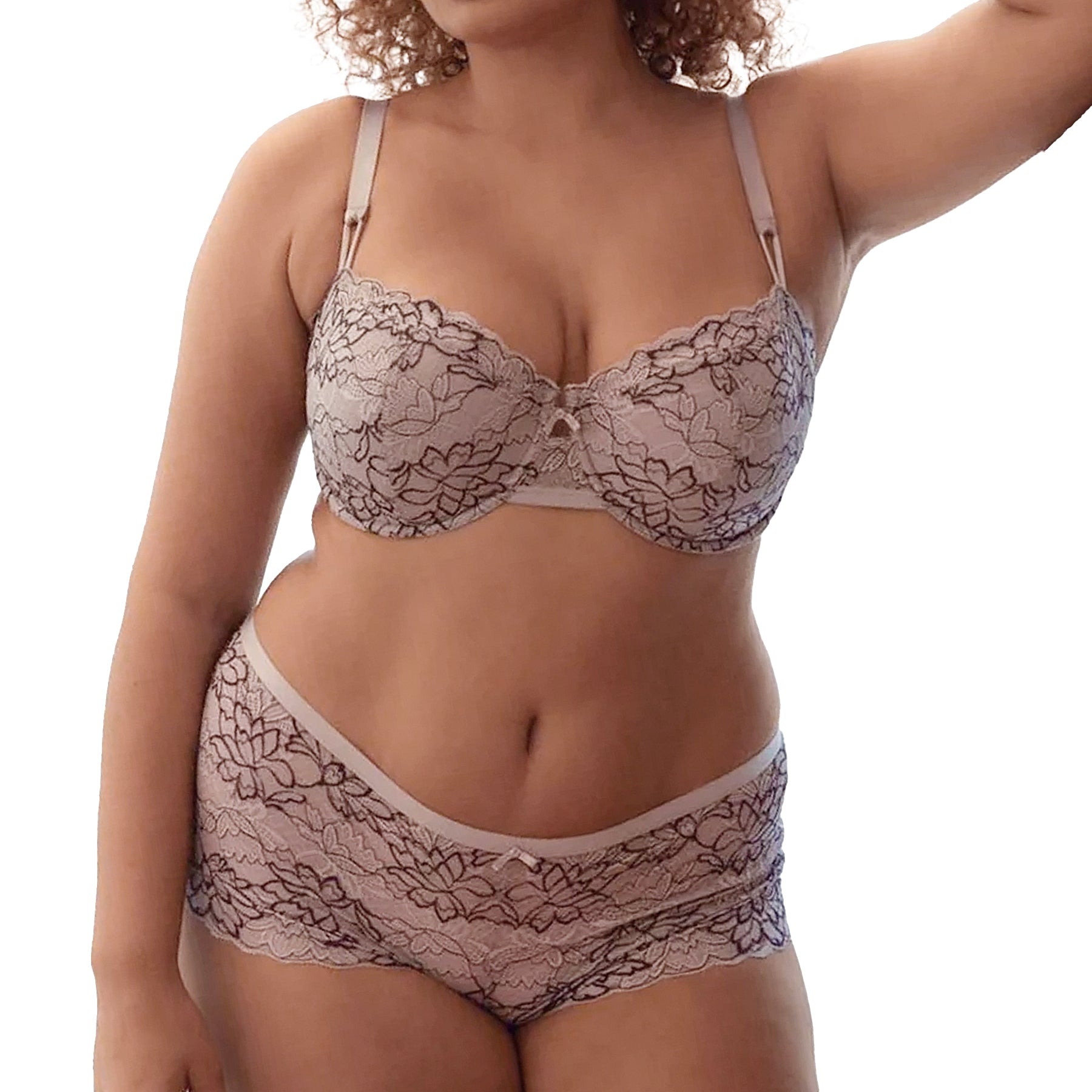 Montelle Bridgert Keyhole Balconette 9528 Moonshell Pinot Set