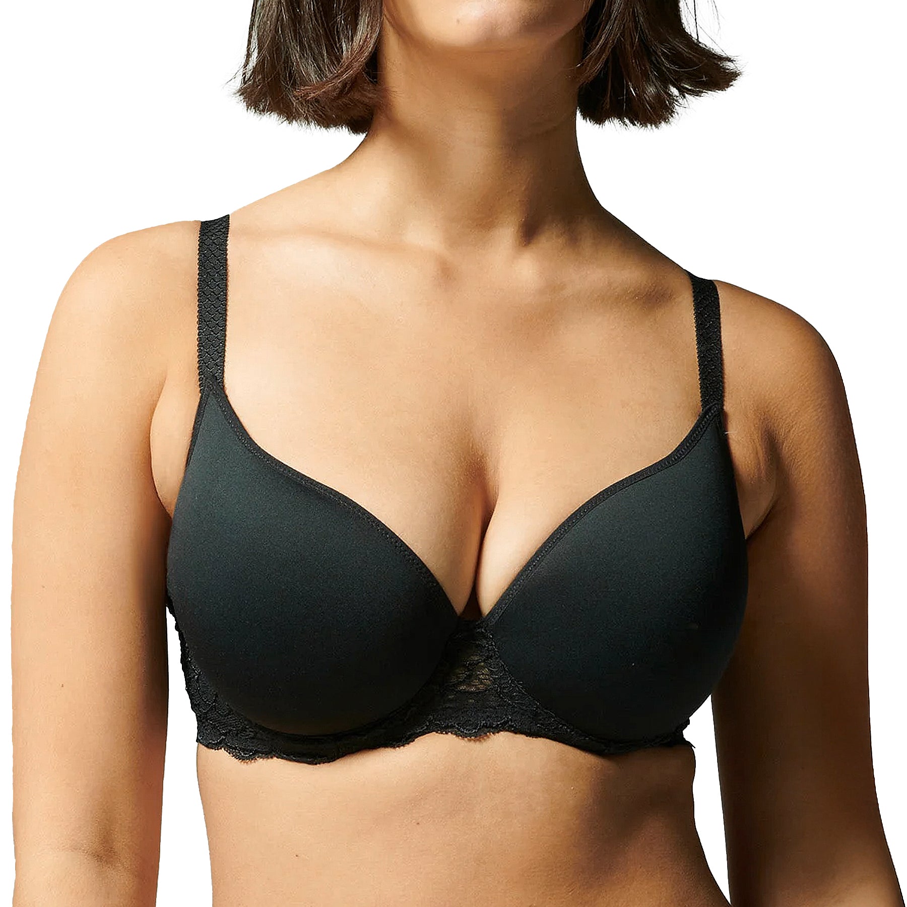 Simone Perele Caresse 3D Plunge Bra 12A316 Black Front