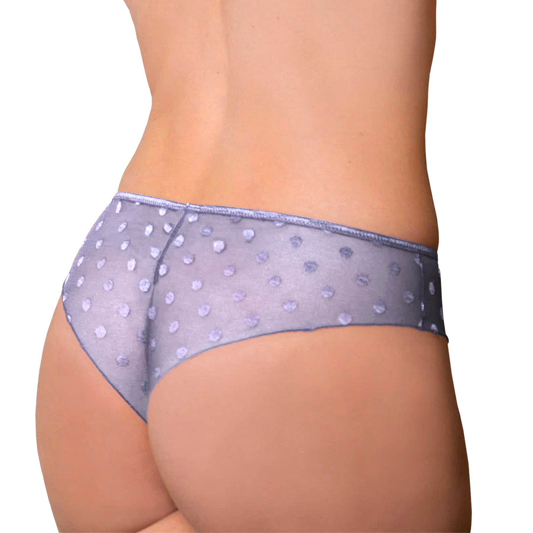 Fit Fully Yours Carmen Polka Dot Tanga U2495 Lilac Rear View