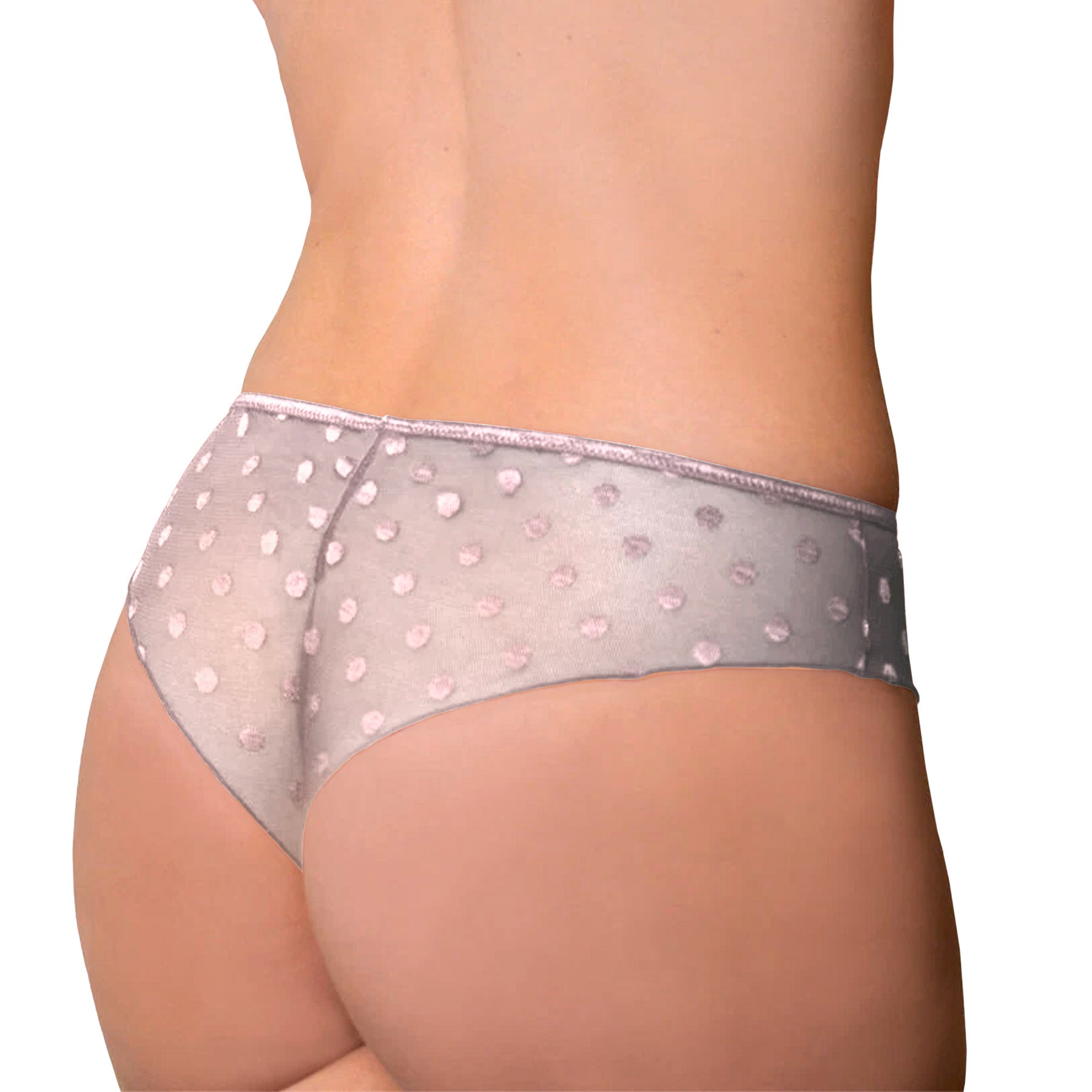 Fit Fully Yours Carmen Polka Dot Tanga U2495 Rosy Beige Rear View