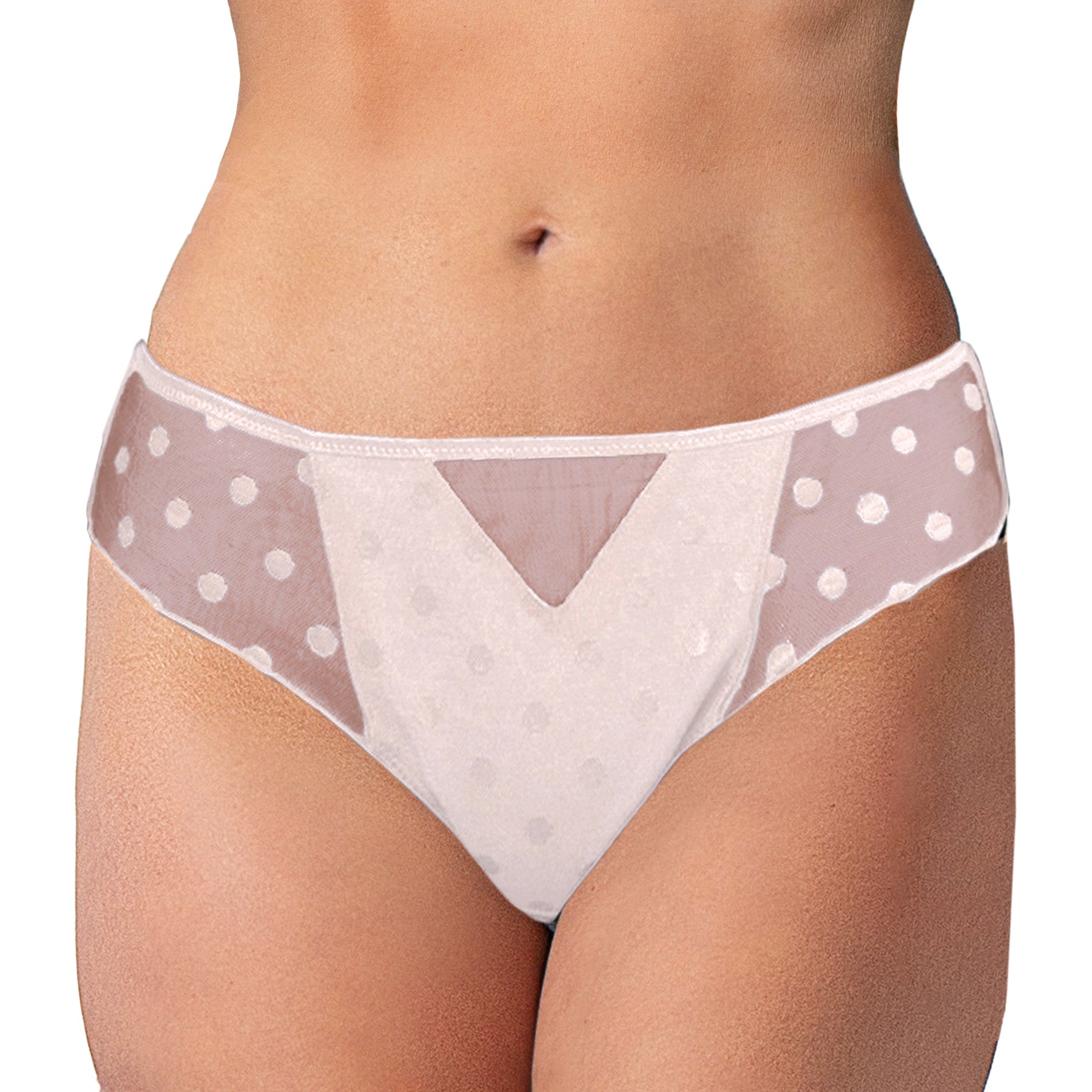 Fit Fully Yours Carmen Polka Dot Tanga U2495 Rosy Beige