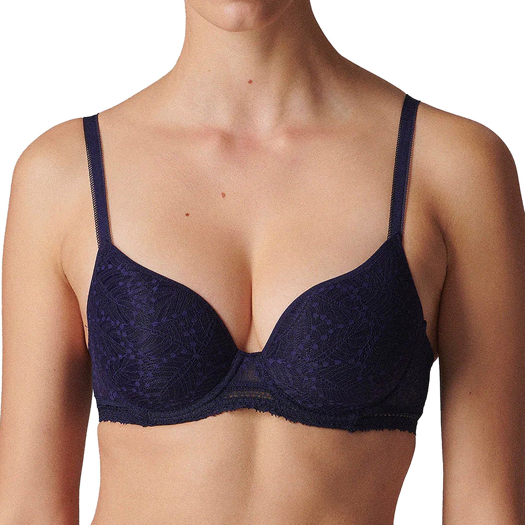 Simone Perele Comete 3D Plunge Bra 12S316 Midnight Front