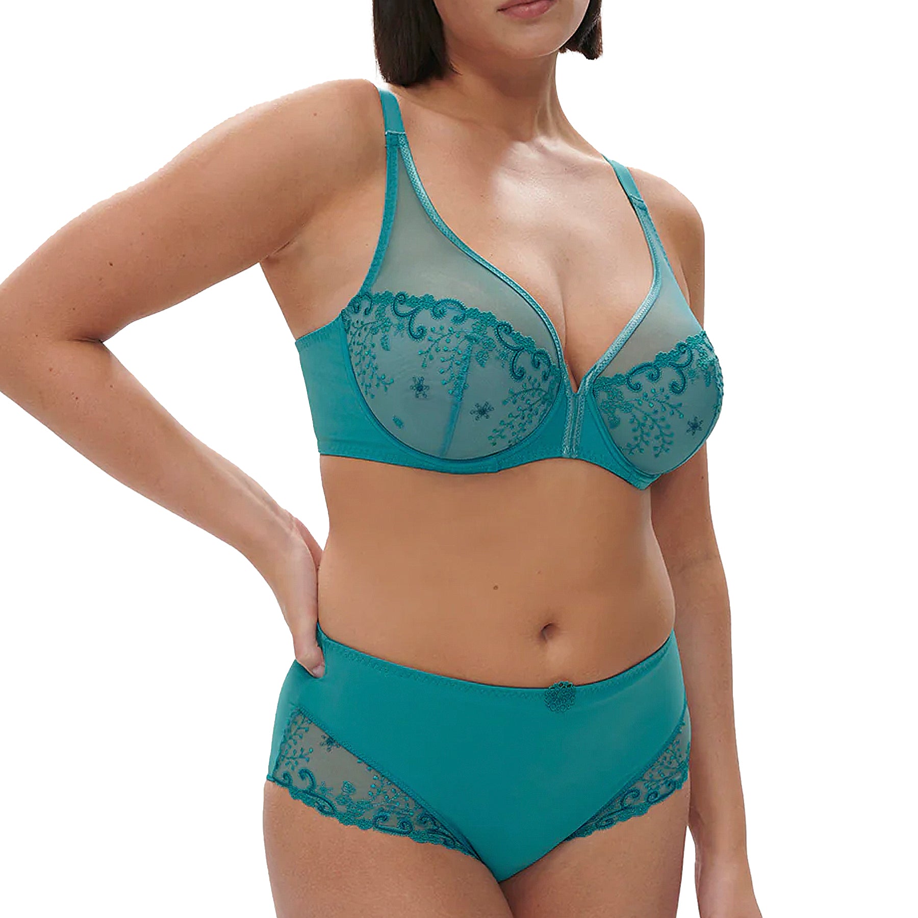 Simone Perele Delice Control Brief 12X770 Atoll Blue Set