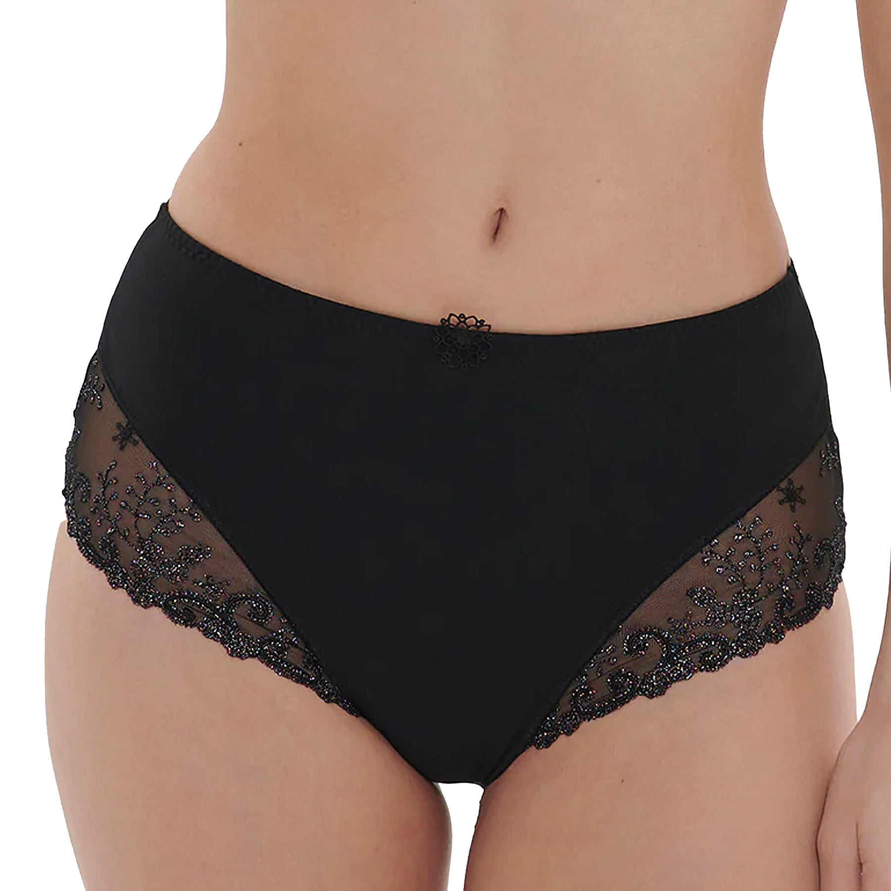 Simone Perele Delice Control Brief 12X770 Gem Black Front