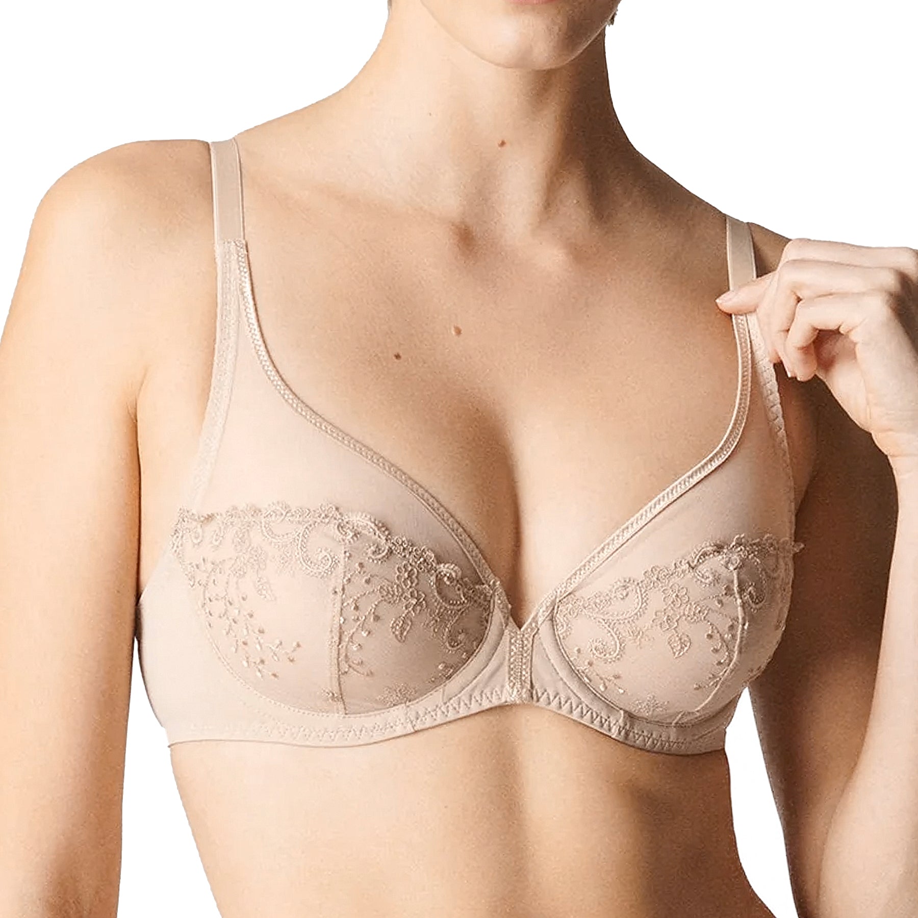 Simone Perele Delice Full Cup Plunge Bra 12X319 Nude Front