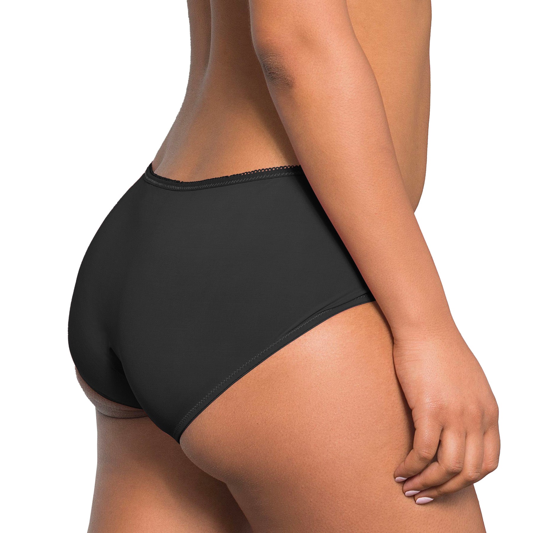 Fit Fully Yours Elise Boyshort U1814 Black Rear View