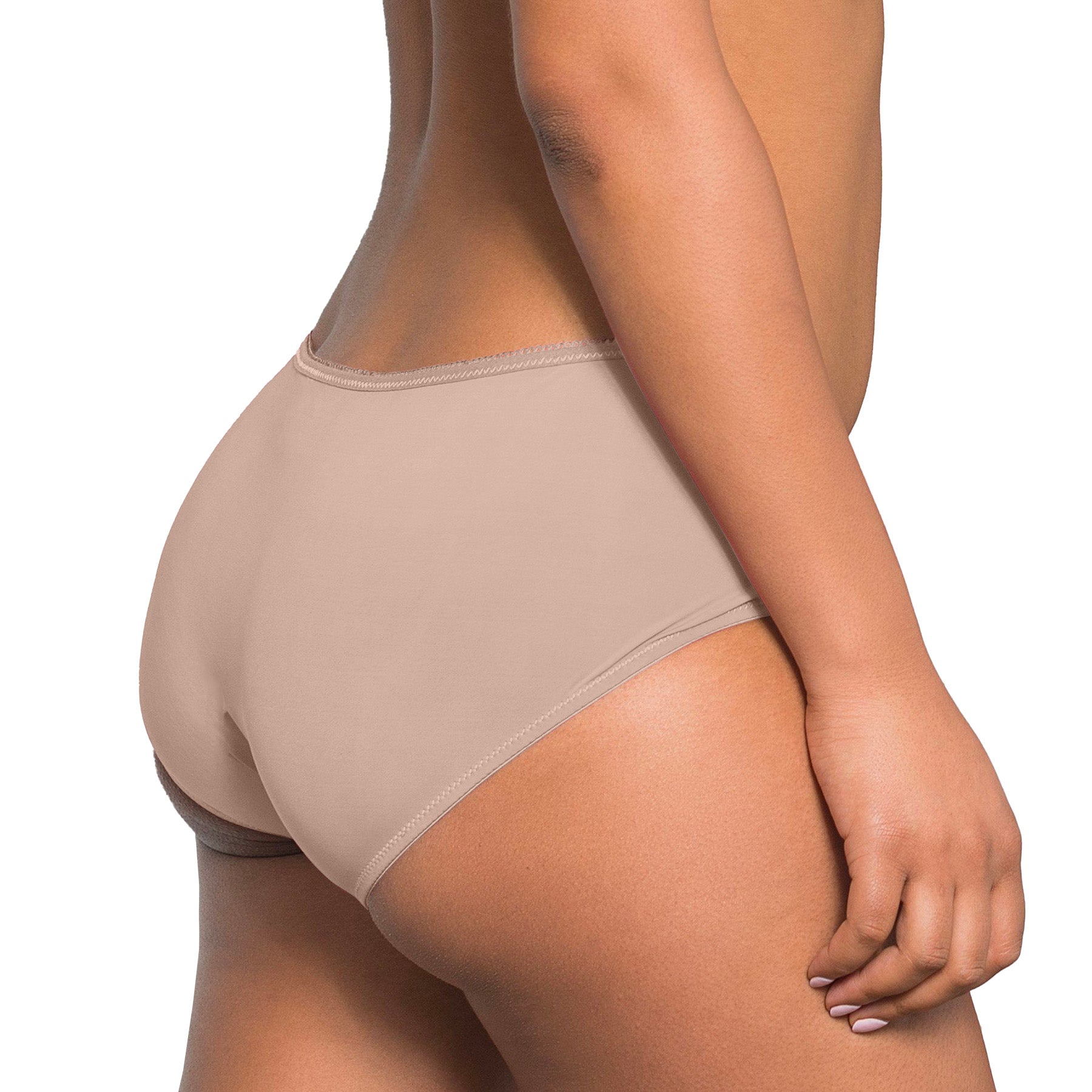 Fit Fully Yours Elise Boyshort U1814 Mocca Rear View