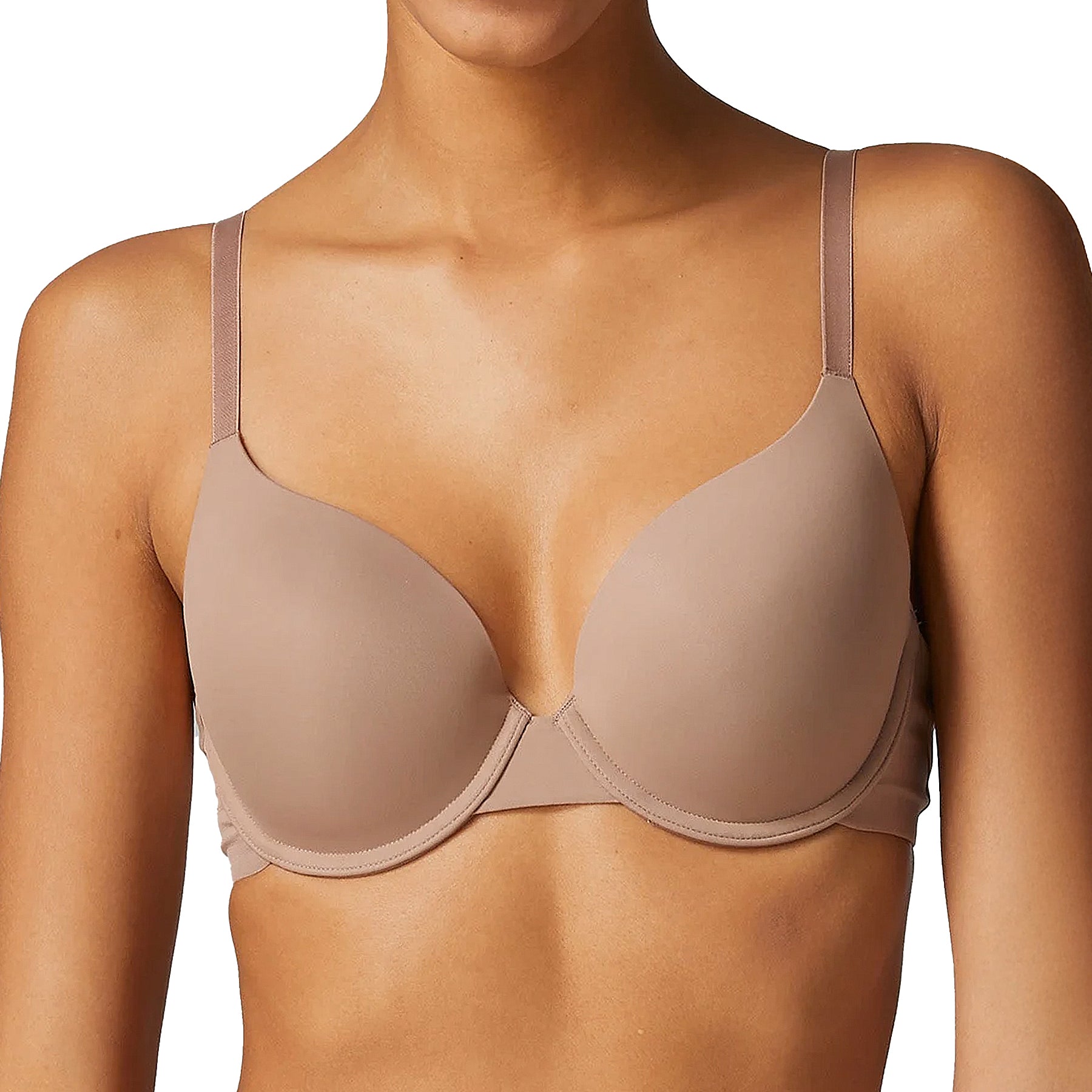 Simone Perele Essentiel Padded Convertible Plunge Bra 13V363 Amaretto Front