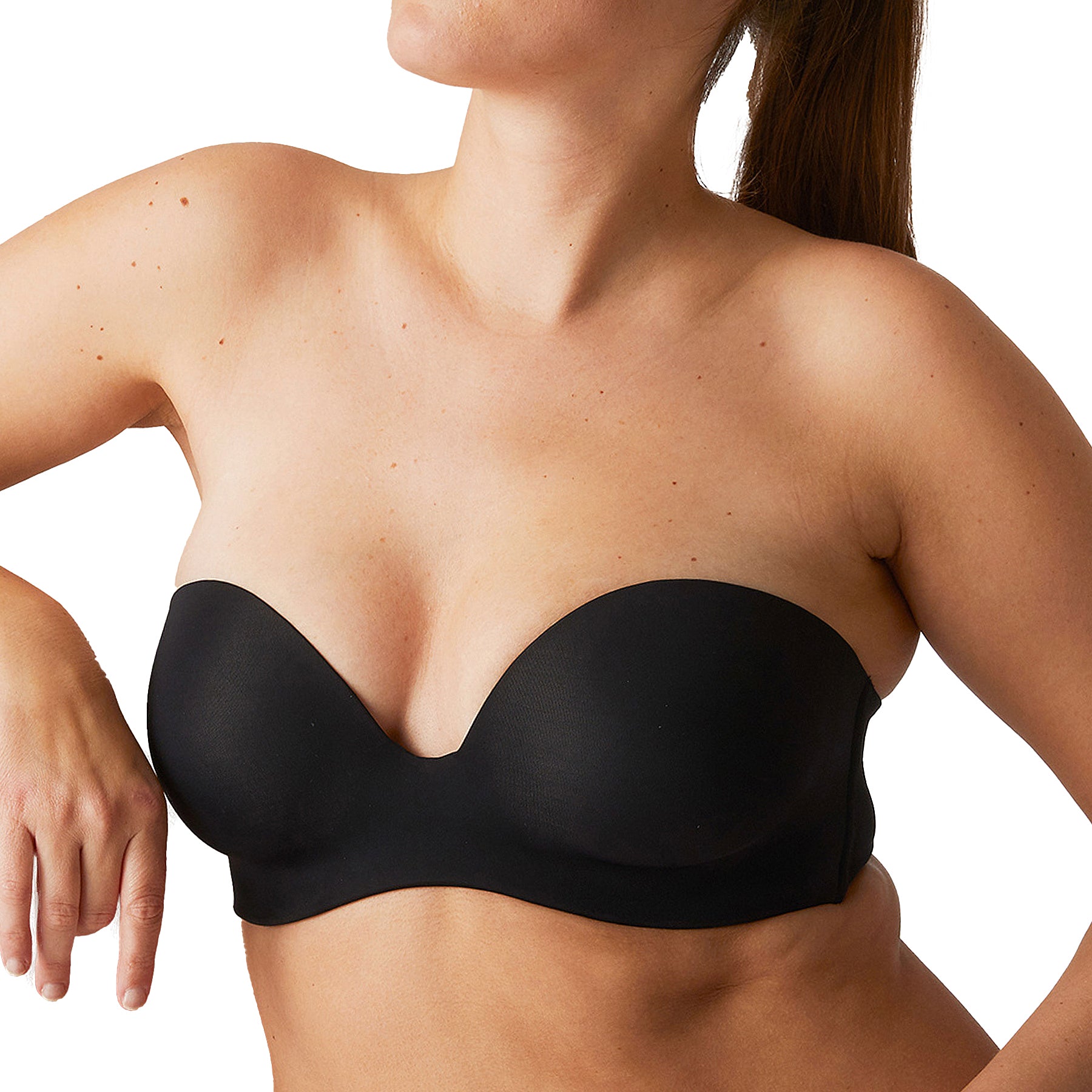Simone Perele Essentiel Strapless Plunge Bra 13V303 Black Front