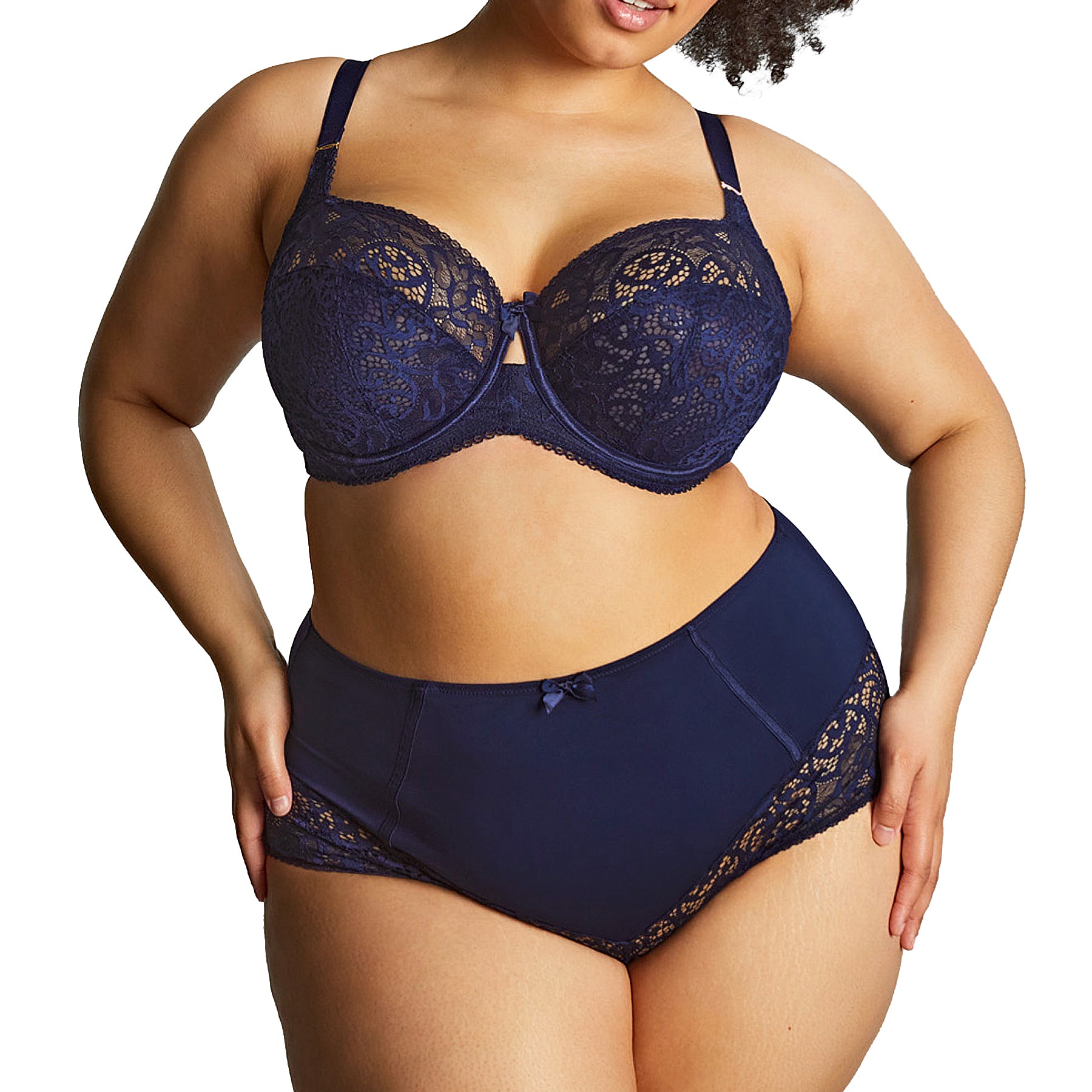 Panache Sculptresse Estel High Waist Brief 9684 Navy Set