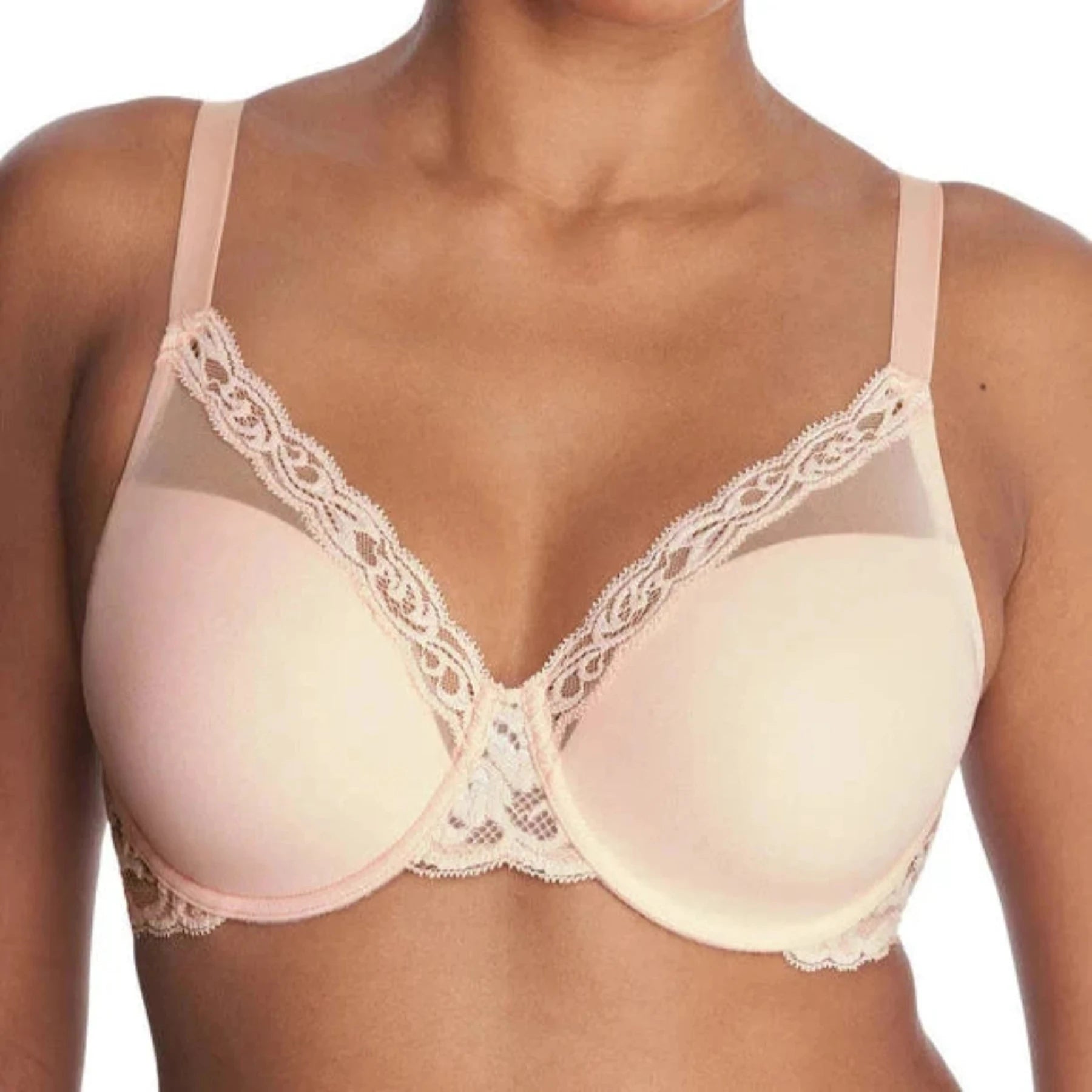 Feathers Full Figure Contour Underwire Bra 741299 - Seashell