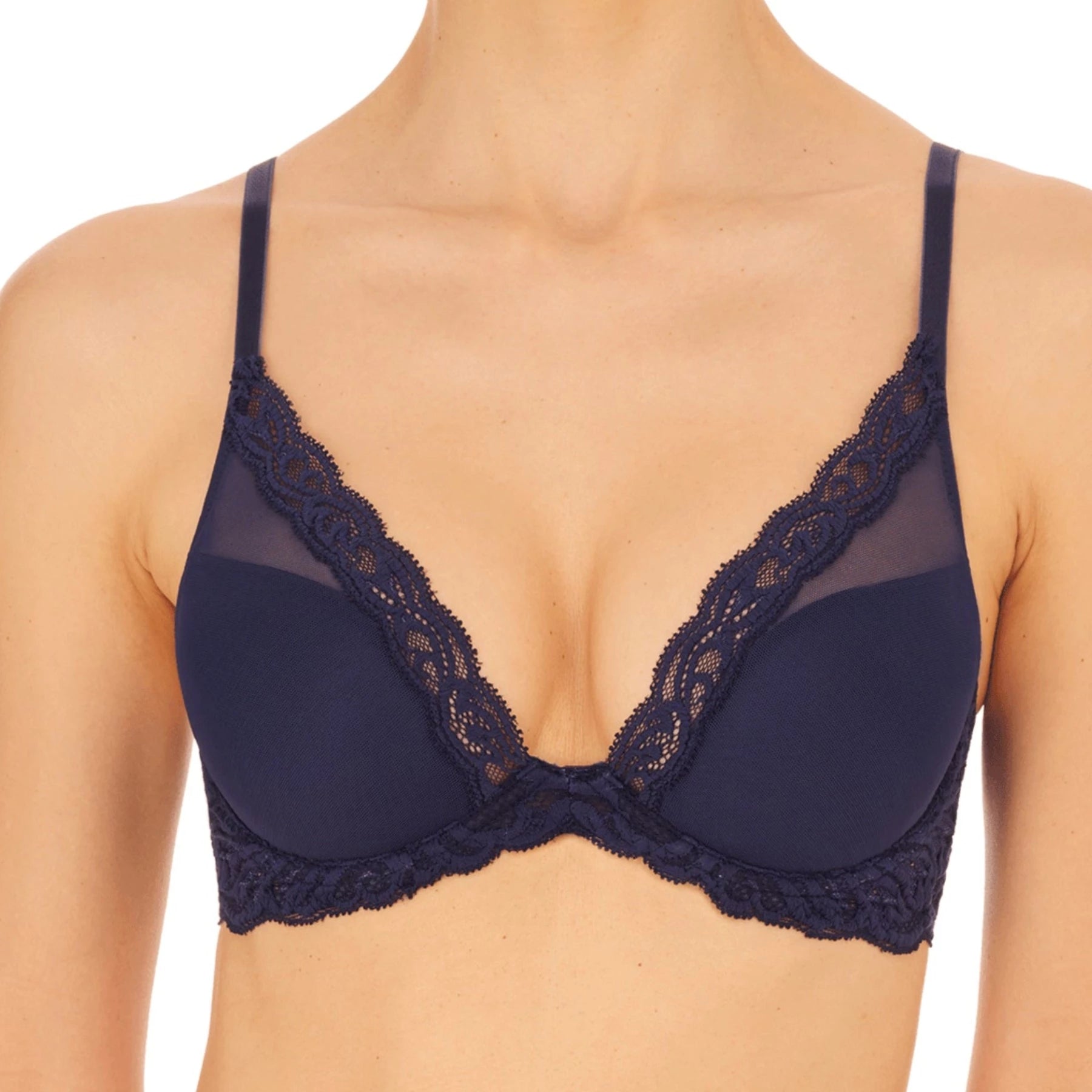 Feathers Contour Plunge Bra 730023 - Twilight