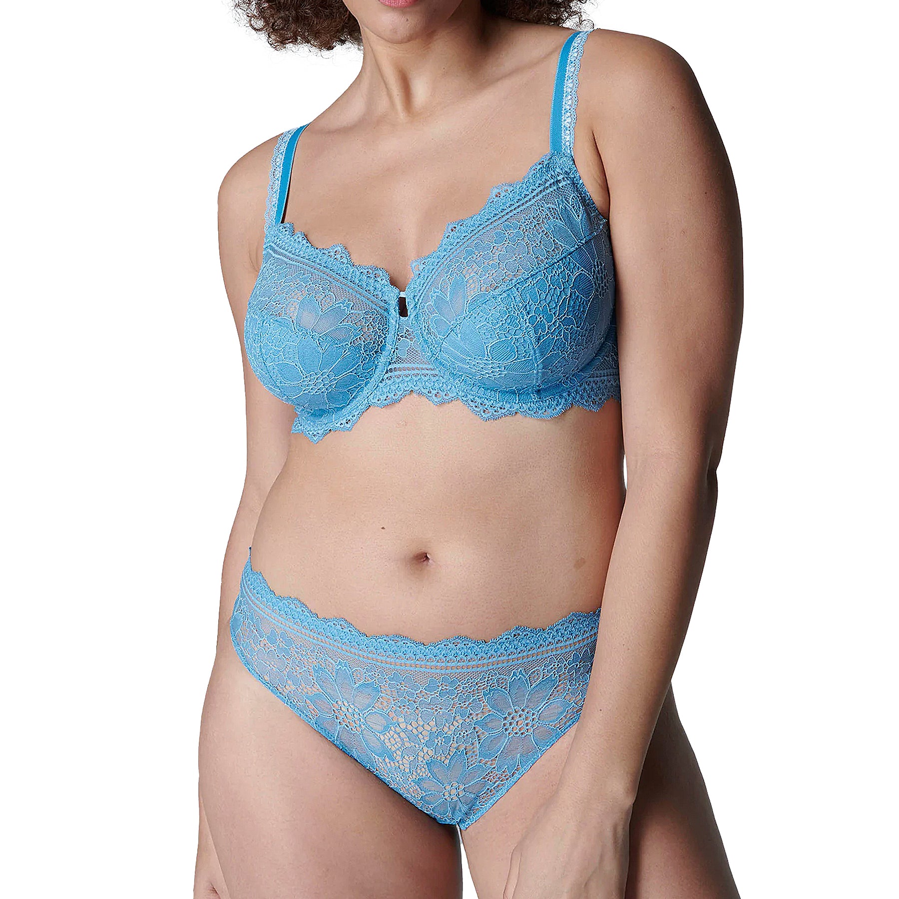Simone Perele Freesia Full Cup Bra 1A1320 Himalayan Blue Set