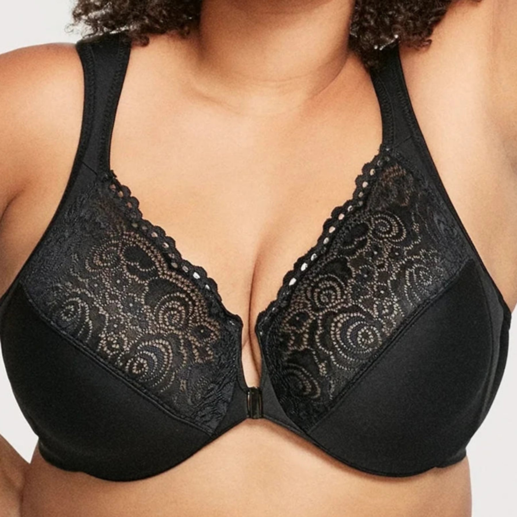 Glamorise WonderWire Front-Closure Bra 1245 - Black