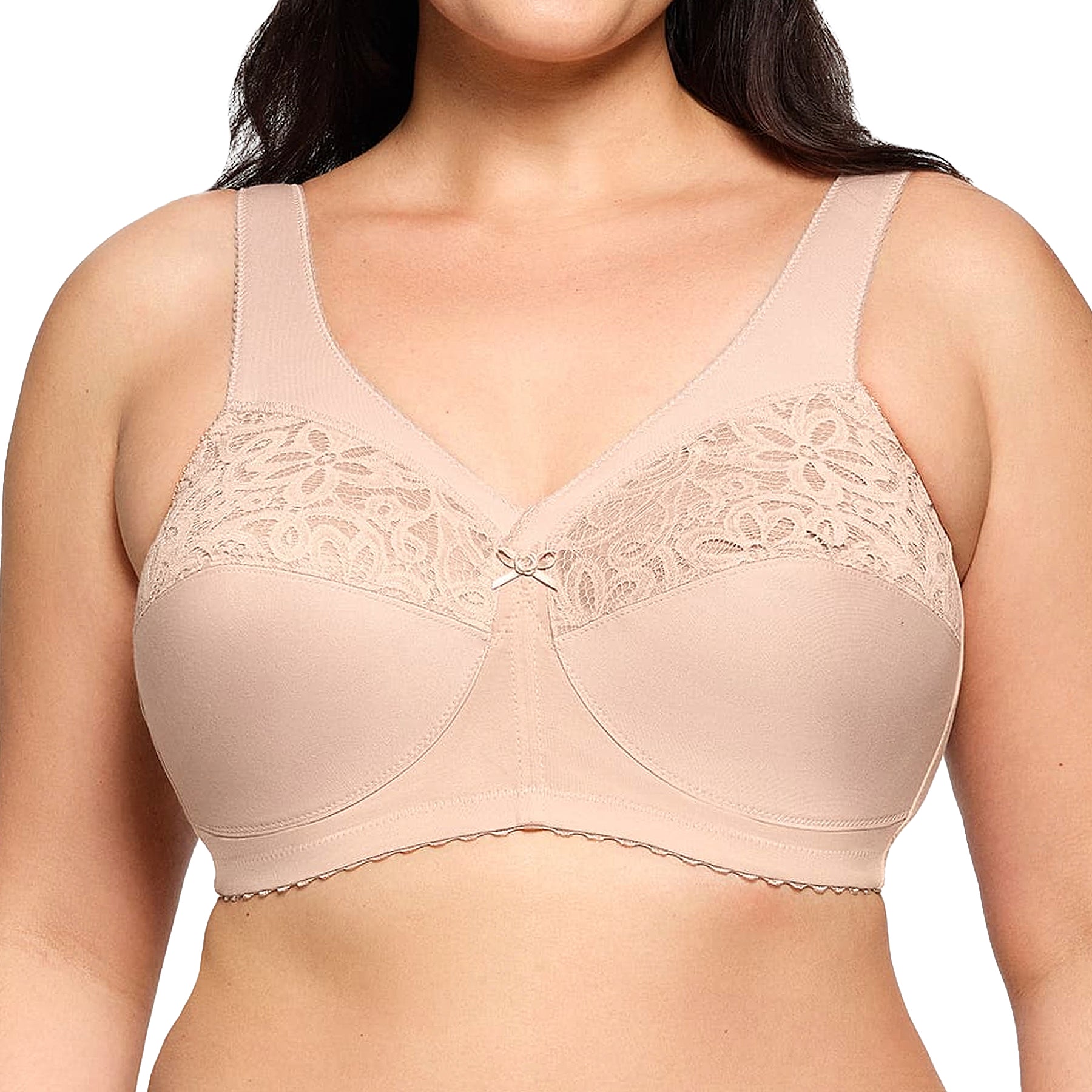 Glamorise MagicLift Cotton Support Bra 1001 Cafe Front