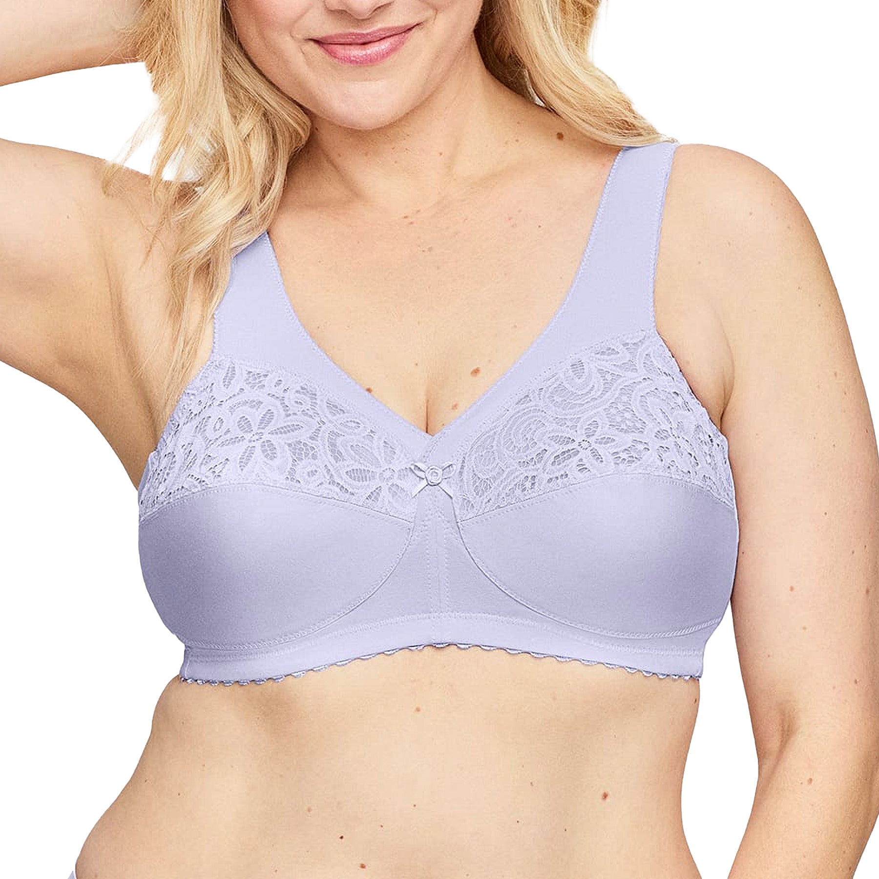 Glamorise MagicLift Cotton Support Bra 1001 Lilac Front