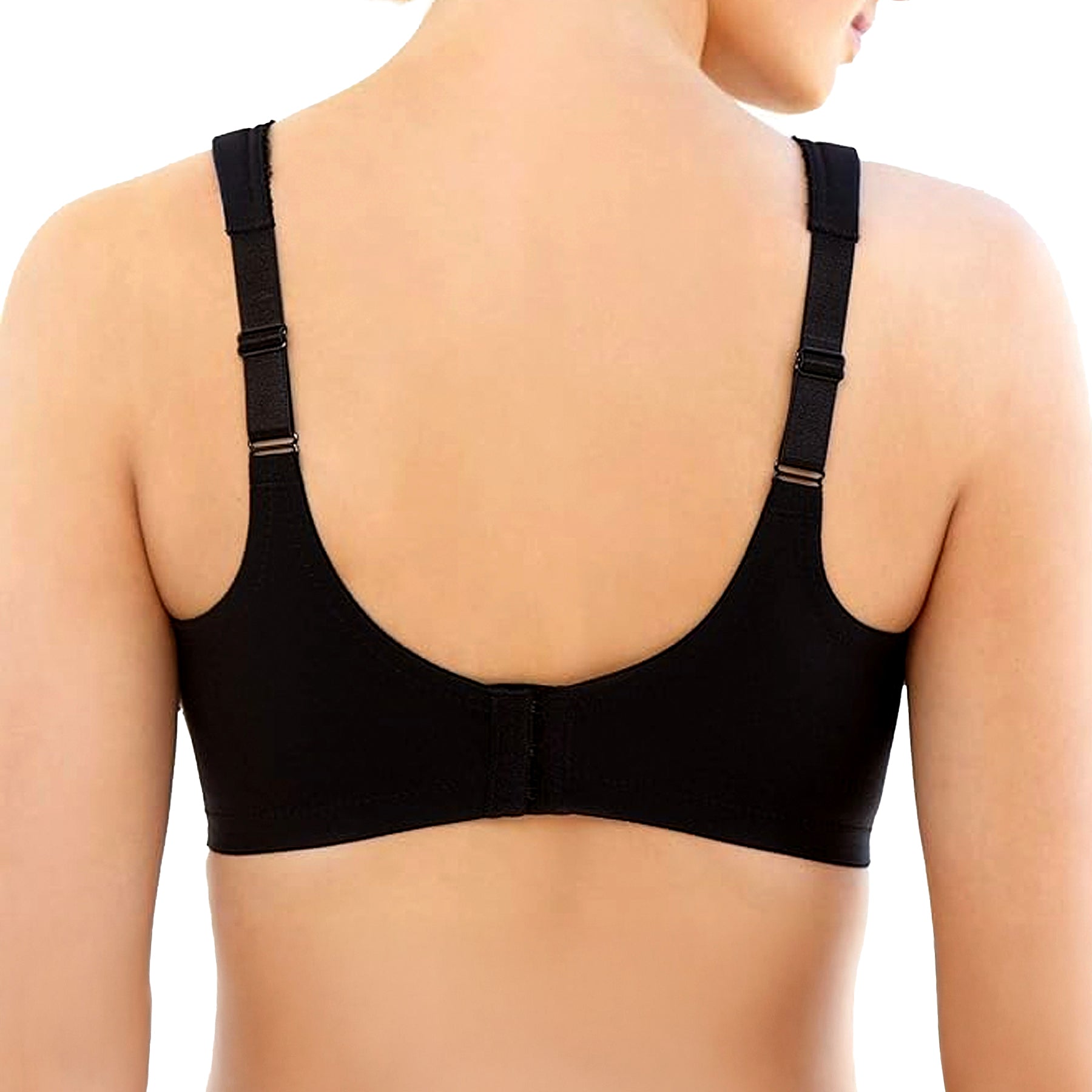 Glamorise MagicLift Embroidered Full Figure Bra 1016 Black Back
