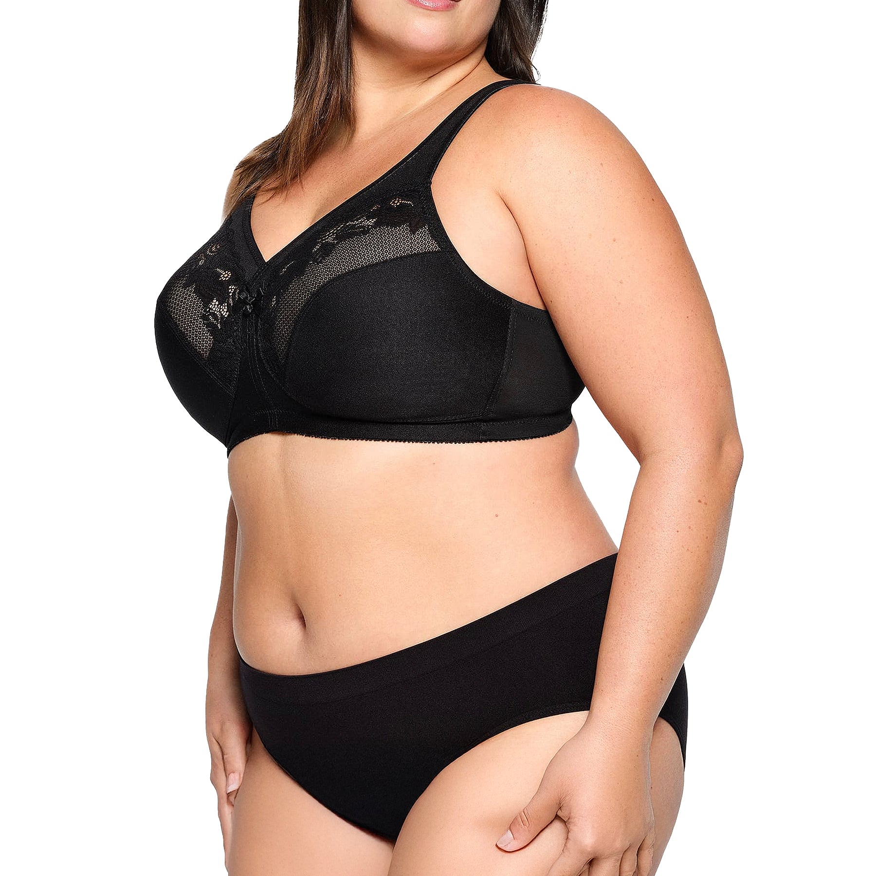 Glamorise MagicLift Minimizer Bra 1003 Black Set