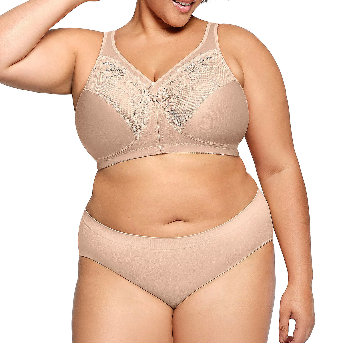 Glamorise MagicLift Minimizer Bra 1003 Cafe Set