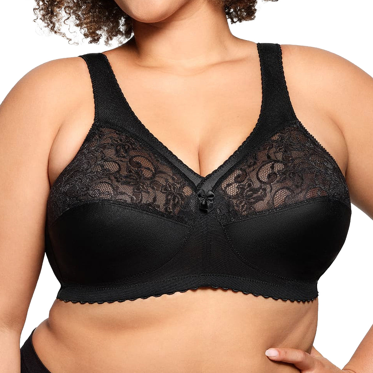 Glamorise MagicLift Original Support Bra 1000 Black Front