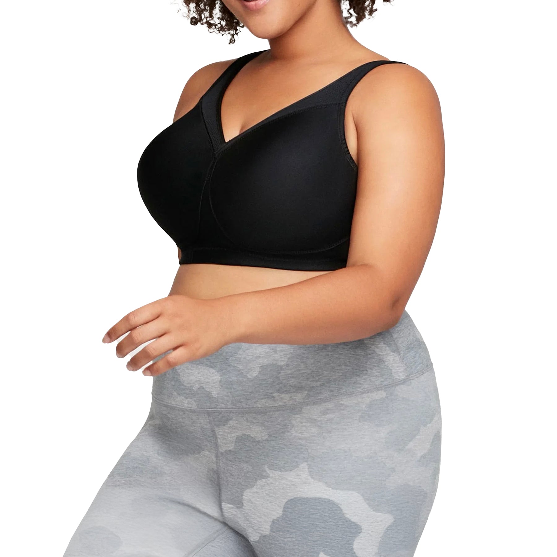 Glamorise MagicLift Seamless Sports Bra 1006 Black Set