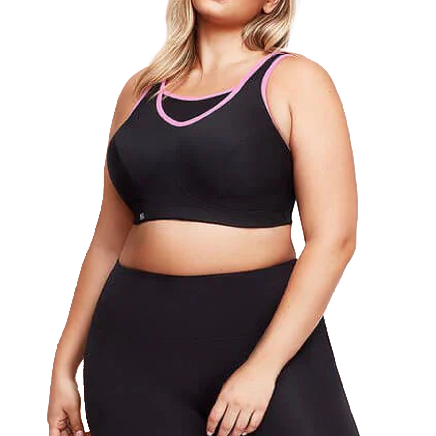 Glamorise No‑Bounce Cami Sports Bra 1066 Black Pink Set