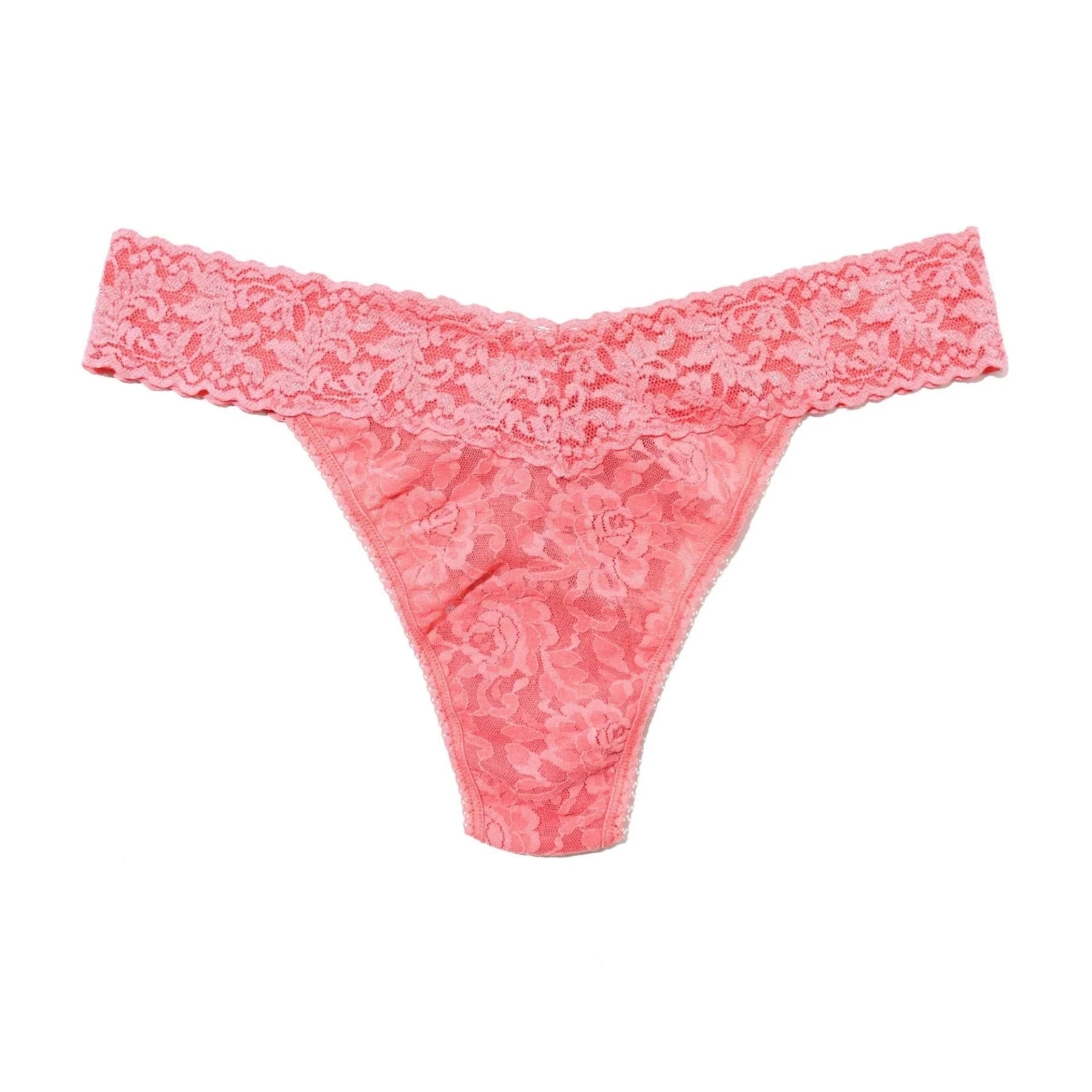Hanky Panky Signature Lace Original Rise Thong 4811 - Guava Pink