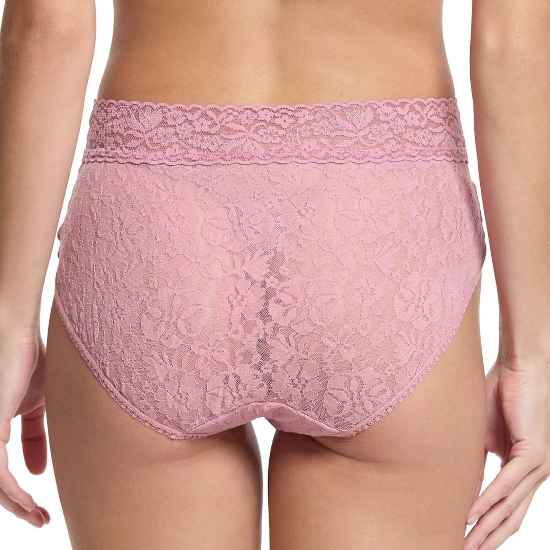 Hanky Panky Flora Lace French Brief 5B2462 - Mauve Orchid Pink