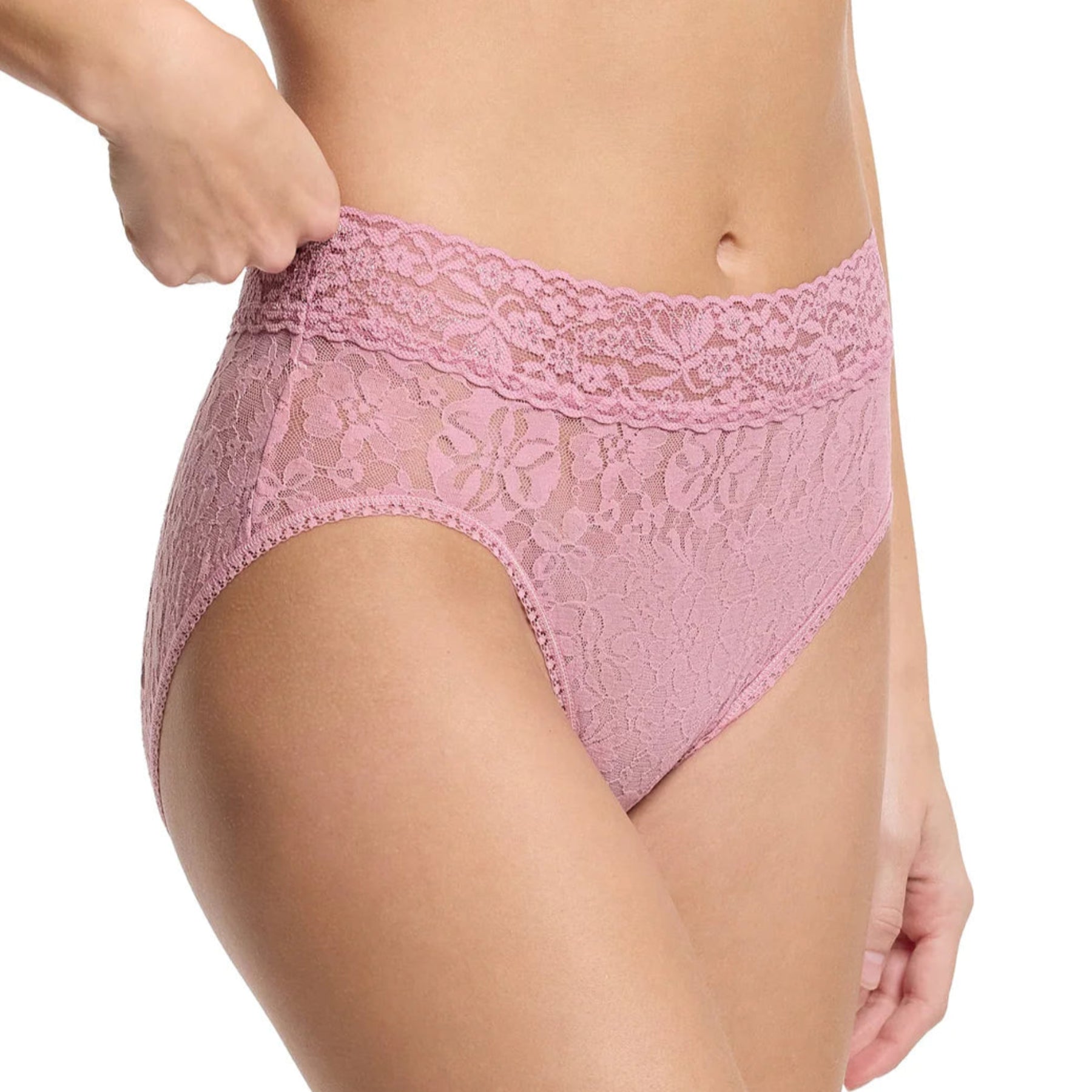 Hanky Panky Flora Lace French Brief 5B2462 - Mauve Orchid Pink