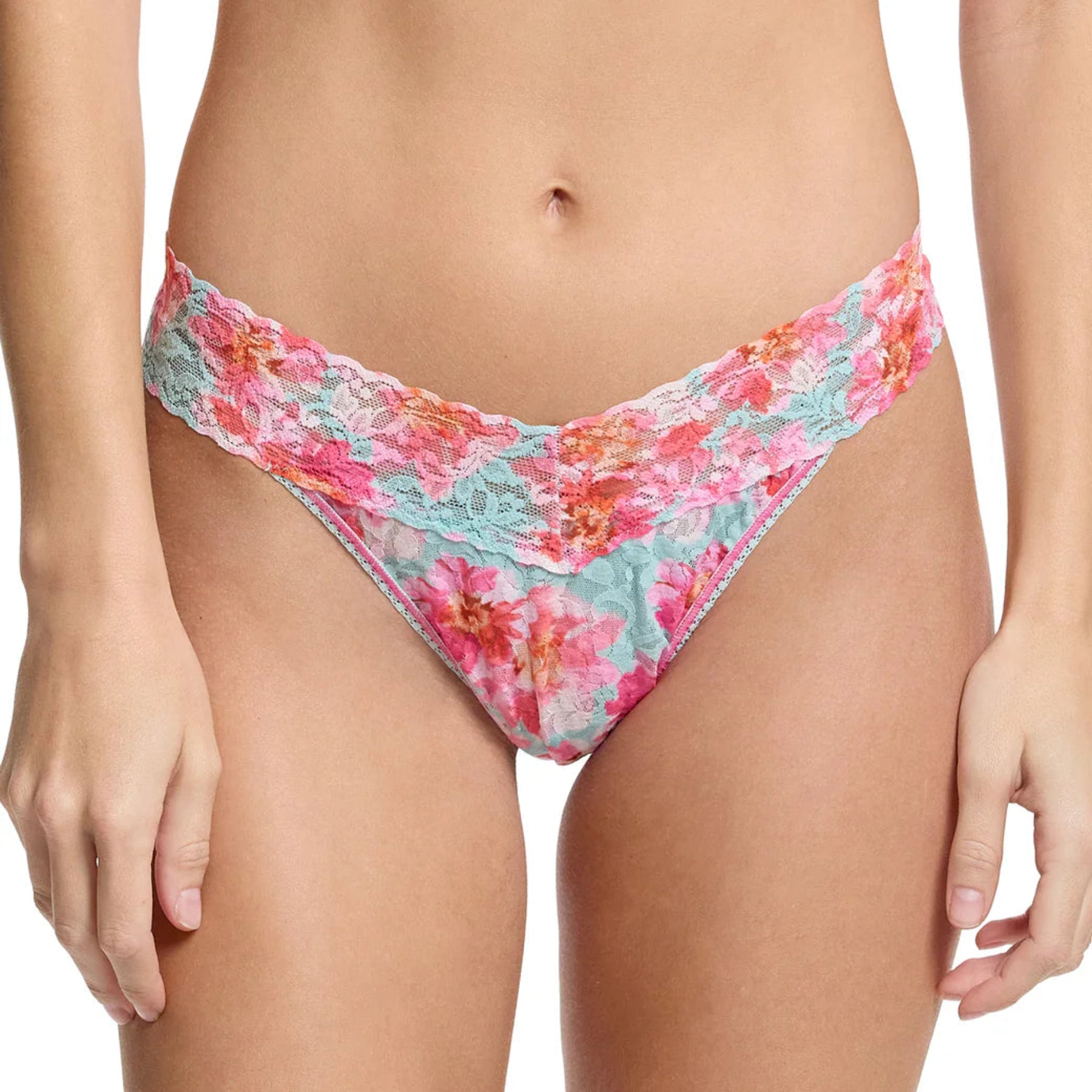 Hanky Panky Printed Signature Lace Original Rise Thong PR4811 - First Bloom (FIBB)