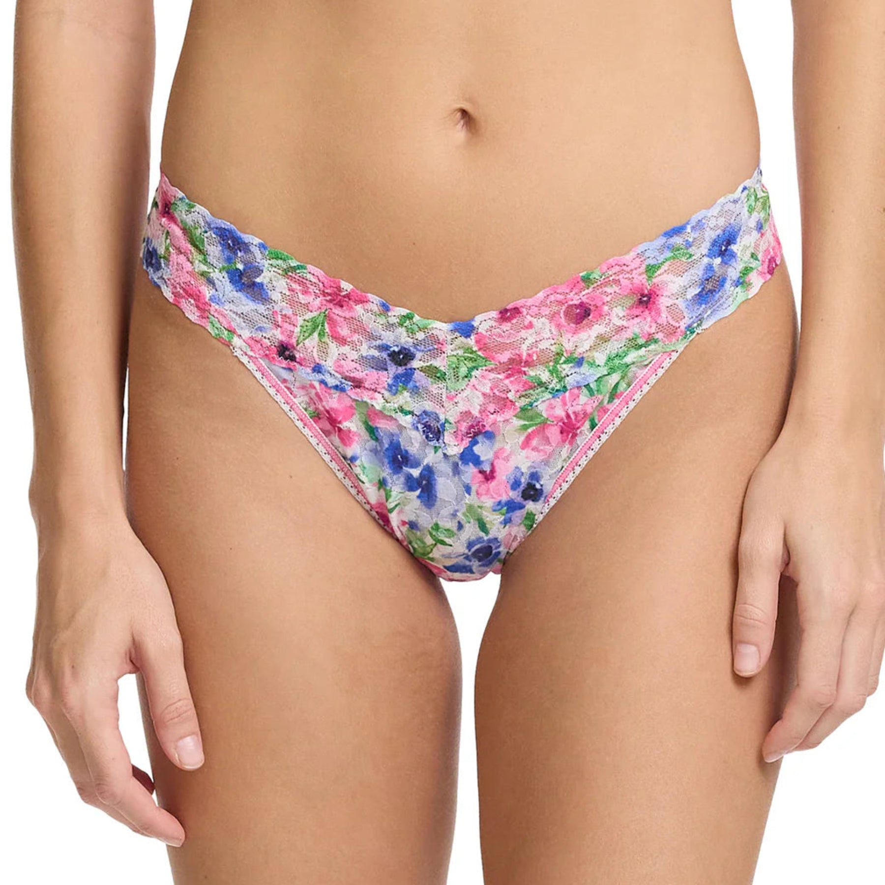 Hanky Panky Printed Signature Lace Original Rise Thong PR4811 - Paint And Pour (PAPW)